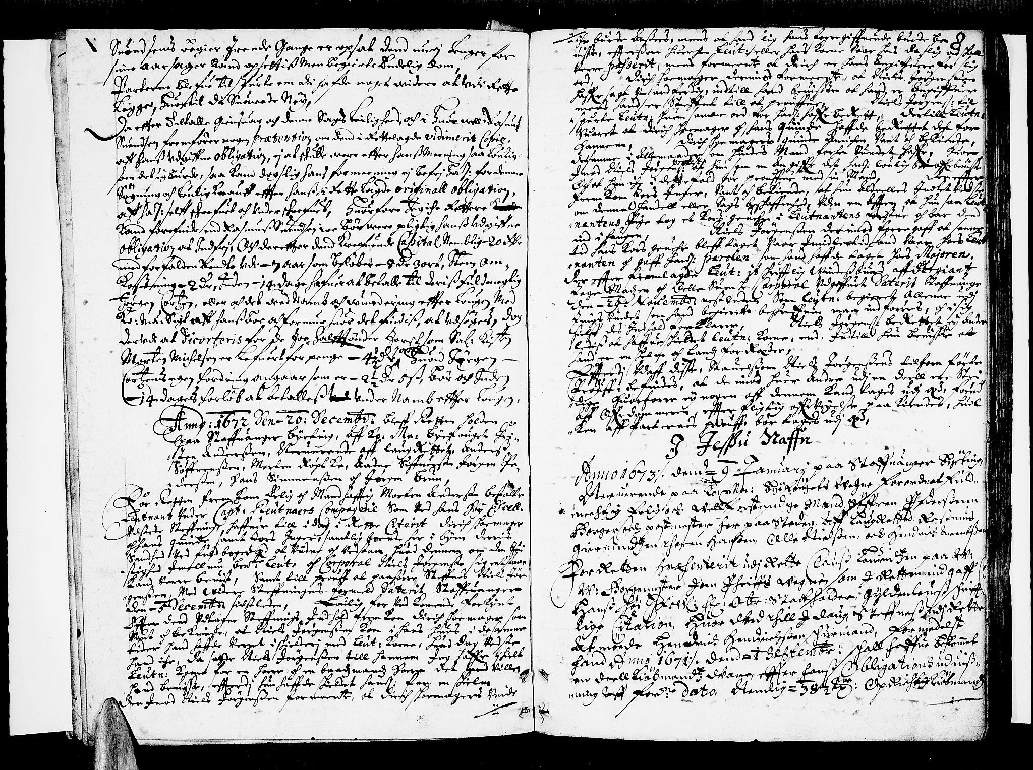 Stavanger byfogd, AV/SAST-A-101408/001/3/30/30BA/L0023: Bytingprotkoll, 1672-1680, s. 7b-8a