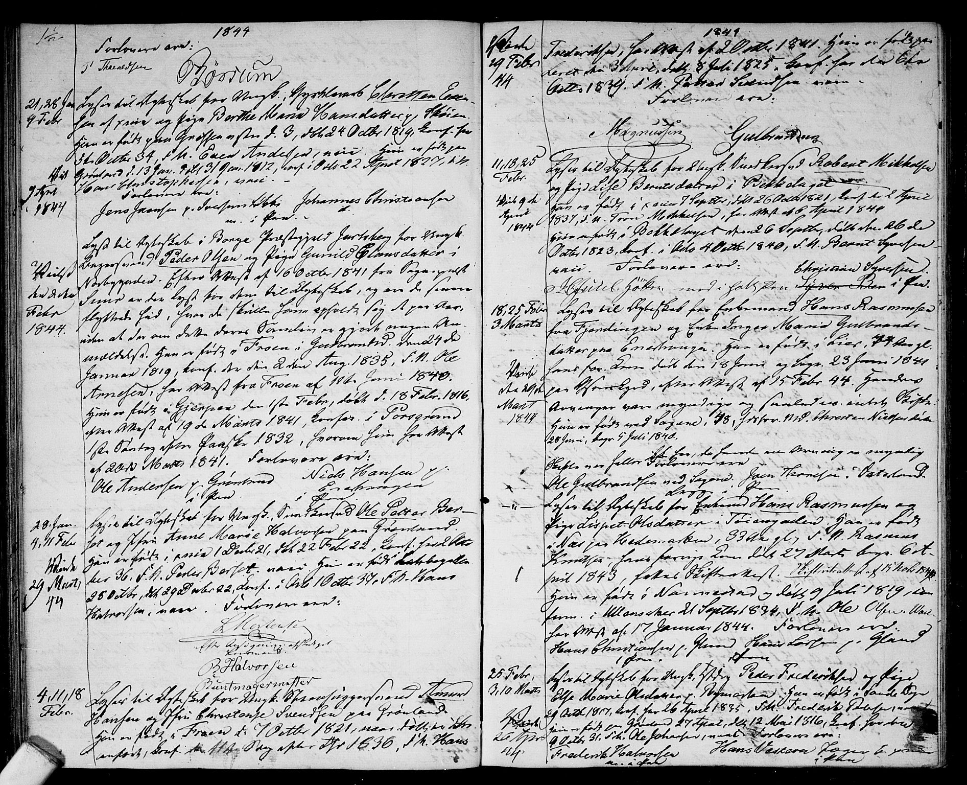 Aker prestekontor kirkebøker, AV/SAO-A-10861/H/L0002: Lysningsprotokoll nr. 2, 1842-1845