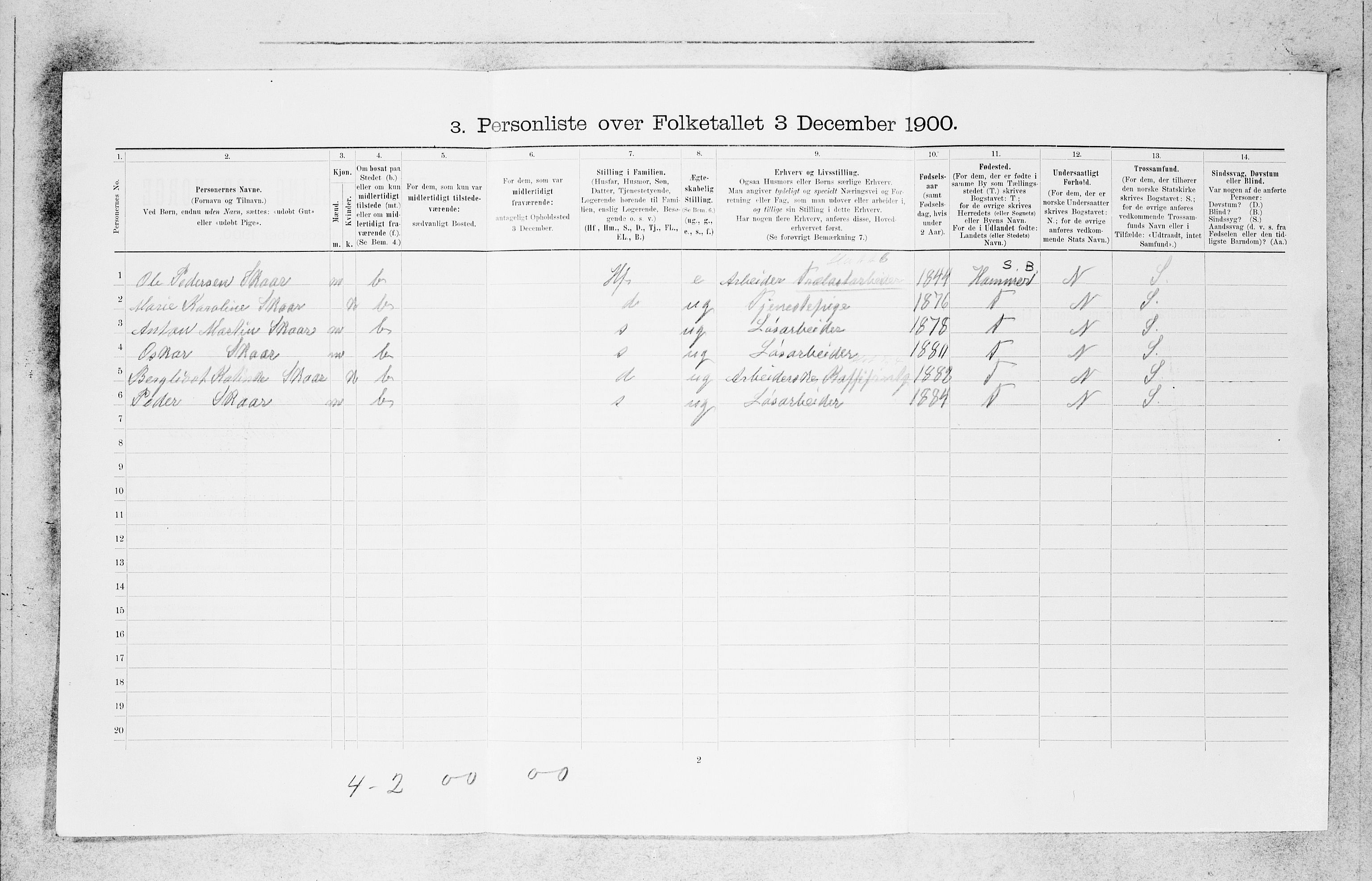 SAB, Folketelling 1900 for 1301 Bergen kjøpstad, 1900, s. 24564