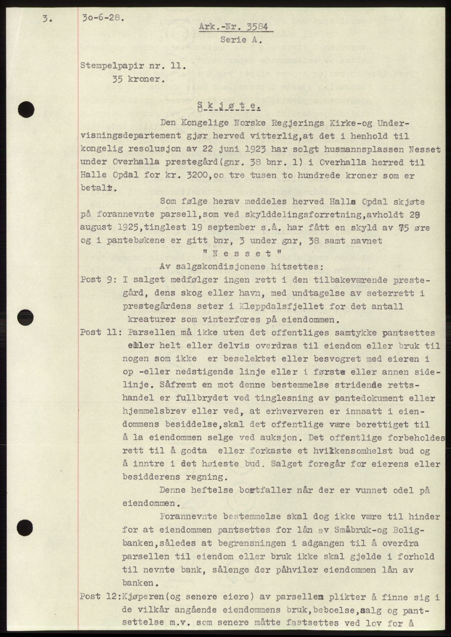 Namdal sorenskriveri, SAT/A-4133/1/2/2C: Pantebok nr. -, 1926-1930, Tingl.dato: 30.06.1928