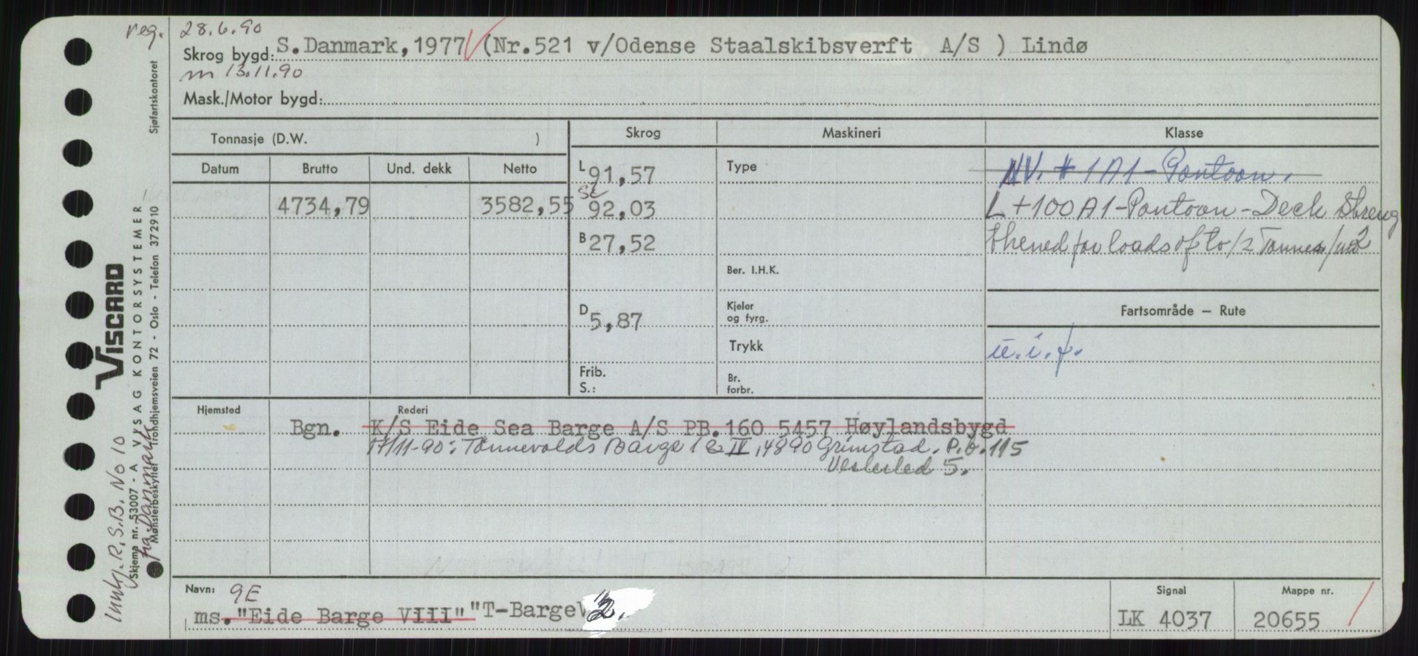 Sjøfartsdirektoratet med forløpere, Skipsmålingen, AV/RA-S-1627/H/Hc/L0001: Lektere, A-Y, s. 423
