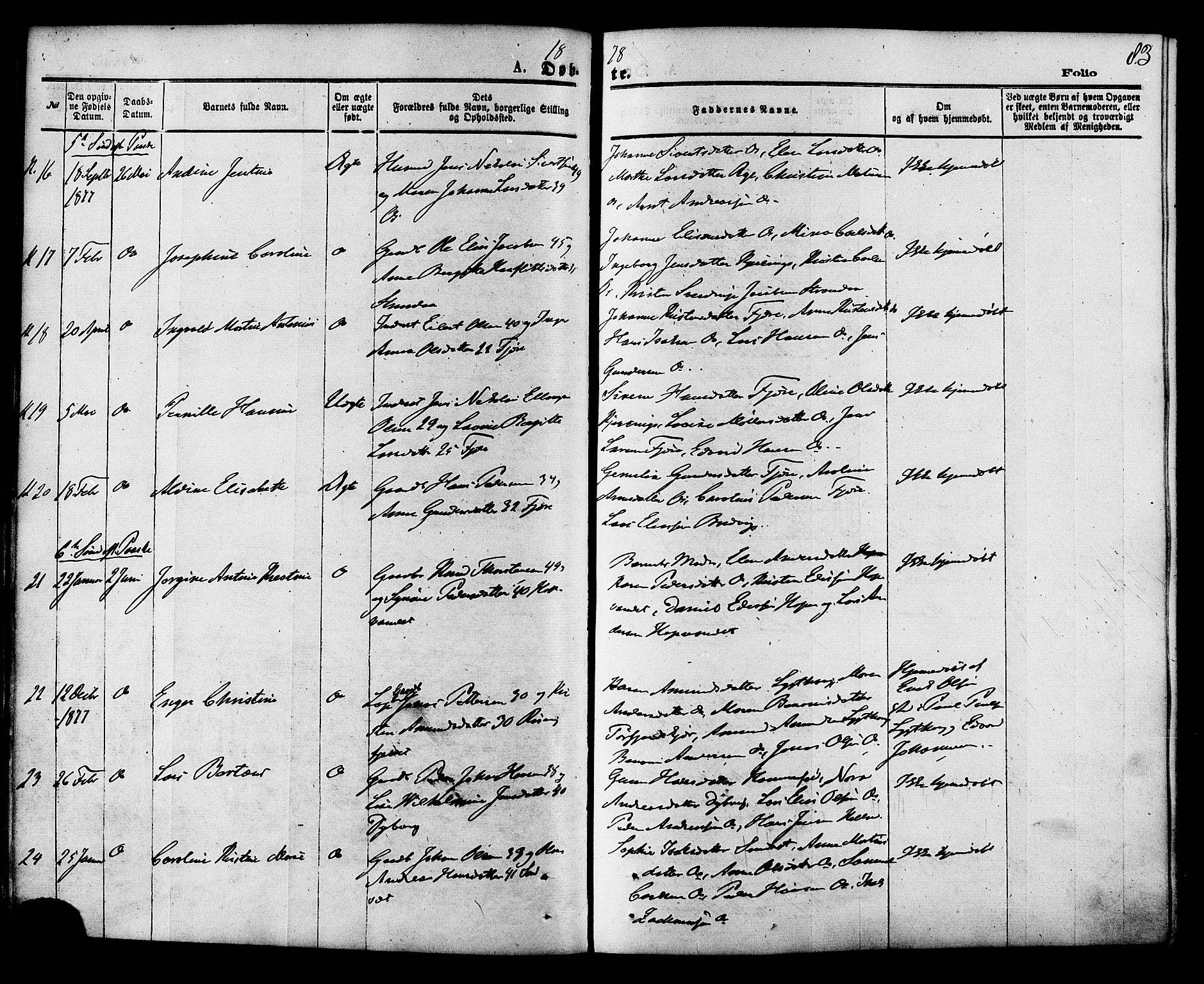 Ministerialprotokoller, klokkerbøker og fødselsregistre - Nordland, AV/SAT-A-1459/853/L0771: Ministerialbok nr. 853A10, 1870-1881, s. 83