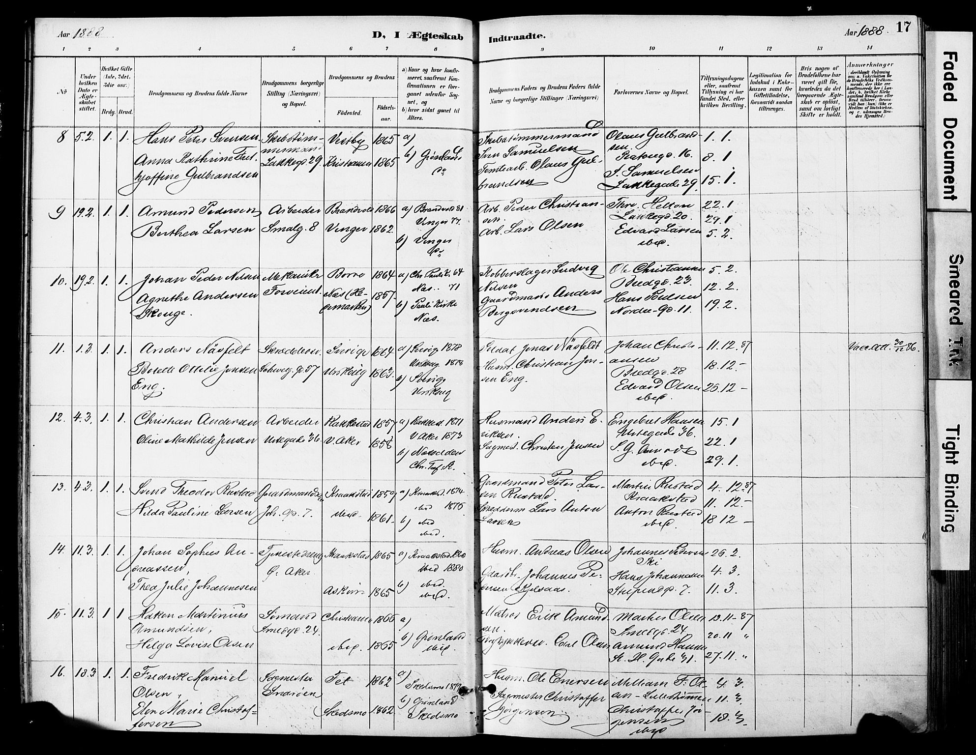Grønland prestekontor Kirkebøker, AV/SAO-A-10848/F/Fa/L0013: Ministerialbok nr. 13, 1887-1906, s. 17