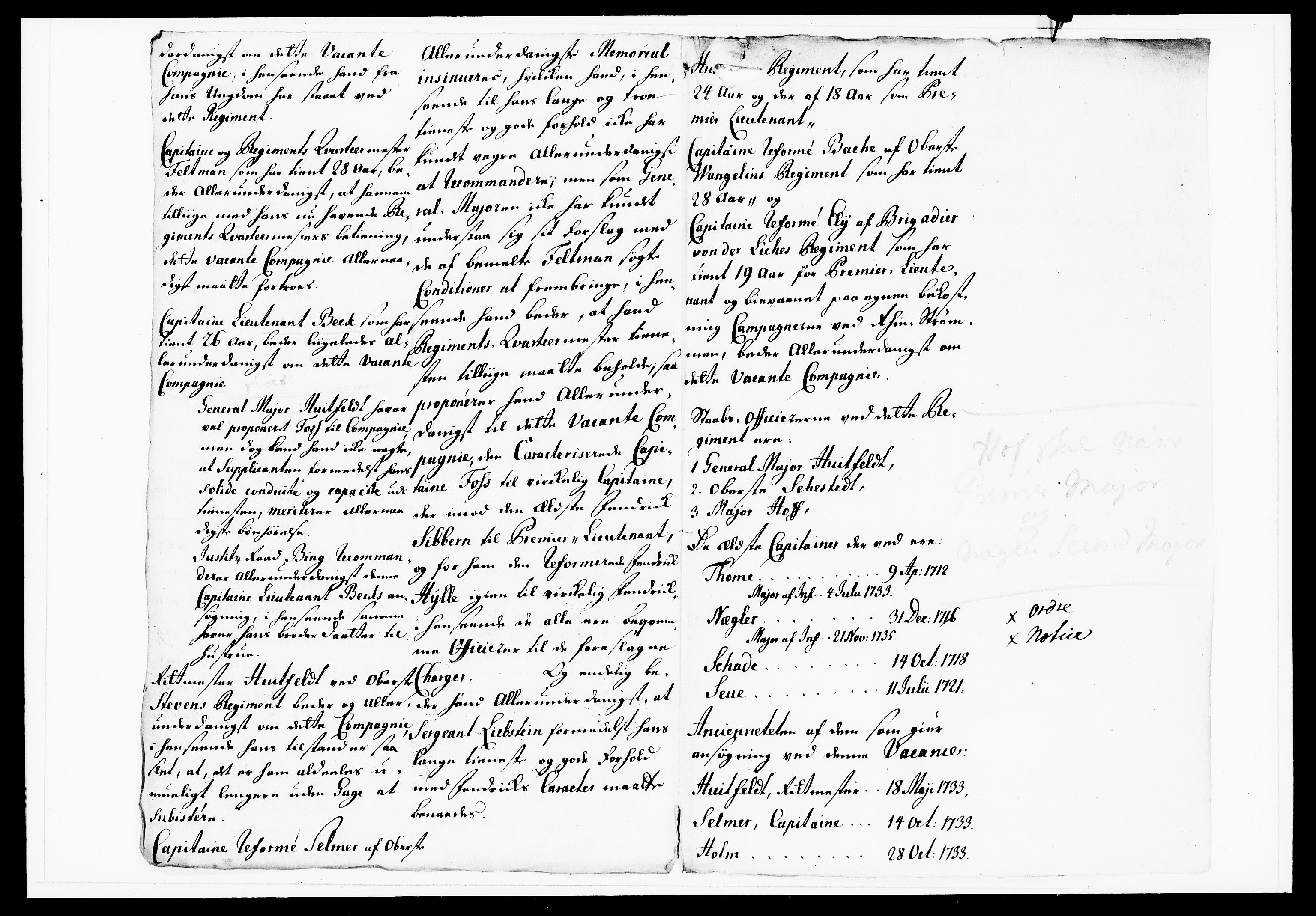Krigskollegiet, Krigskancelliet, DRA/A-0006/-/1143-1150: Refererede sager, 1738, s. 39