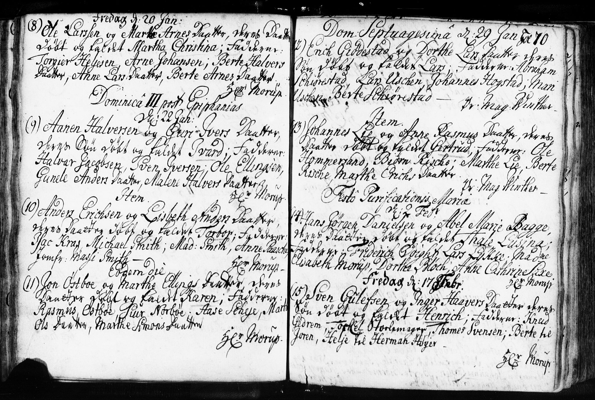 Domkirken sokneprestkontor, AV/SAST-A-101812/001/30/30BB/L0003: Klokkerbok nr. B 3, 1733-1751, s. 70
