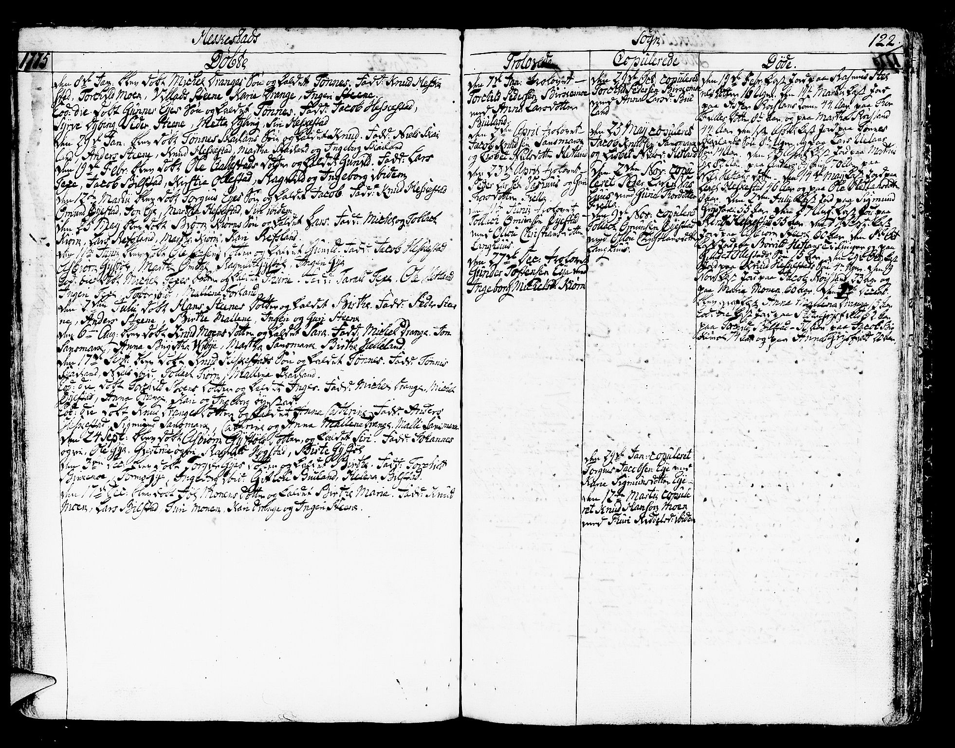 Helleland sokneprestkontor, SAST/A-101810: Ministerialbok nr. A 2 /3, 1762-1791, s. 122