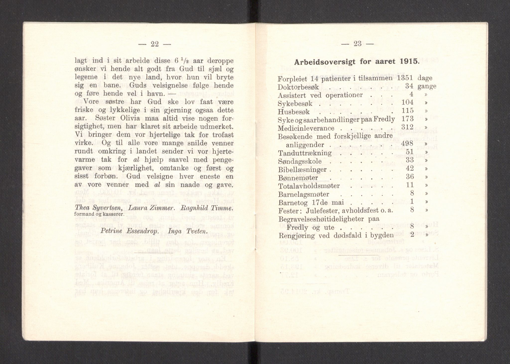 Kvinnelige Misjonsarbeidere, AV/RA-PA-0699/F/Fa/L0001/0007: -- / Årsmeldinger, trykte, 1906-1915