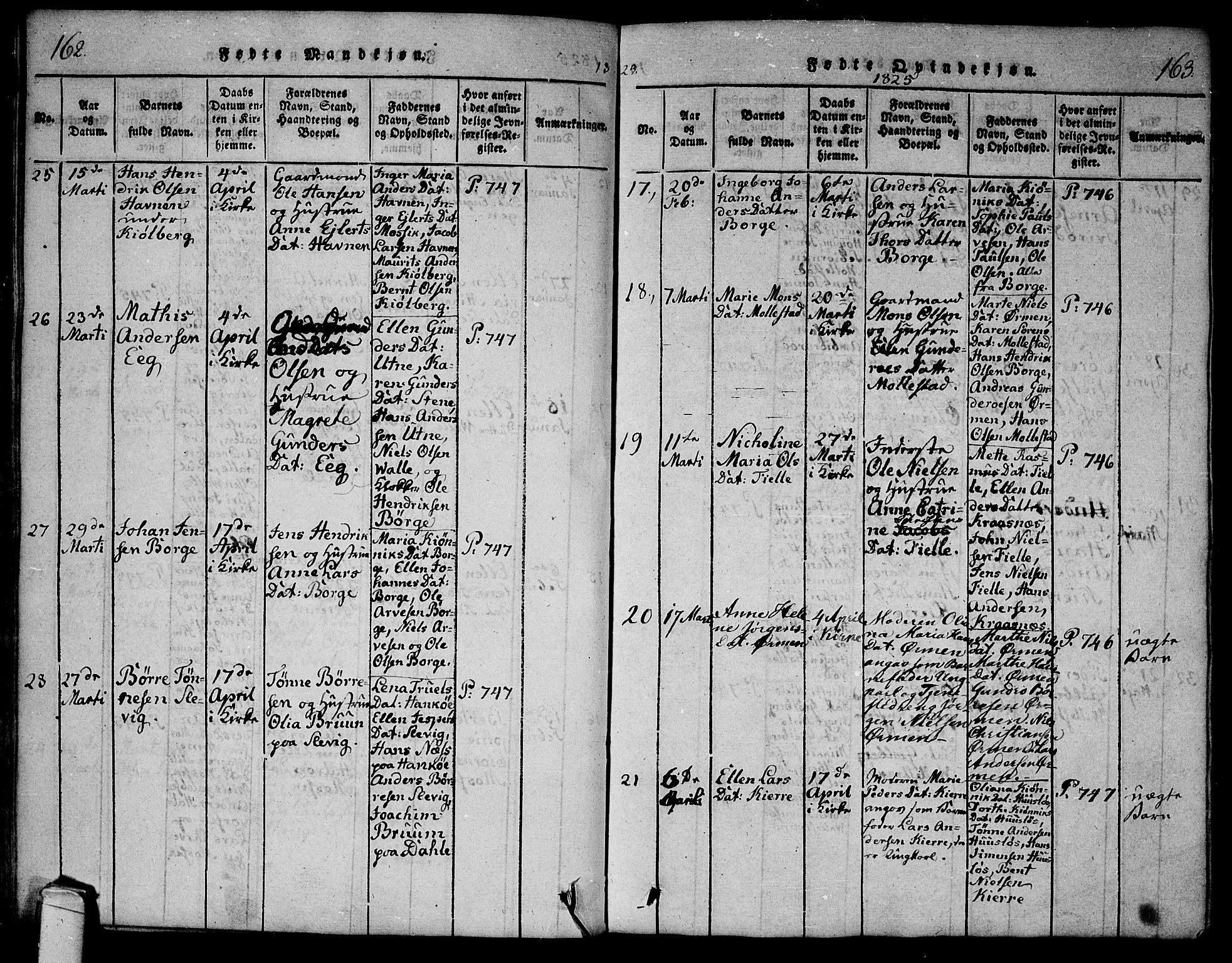 Onsøy prestekontor Kirkebøker, AV/SAO-A-10914/F/Fa/L0002: Ministerialbok nr. I 2, 1814-1840, s. 162-163