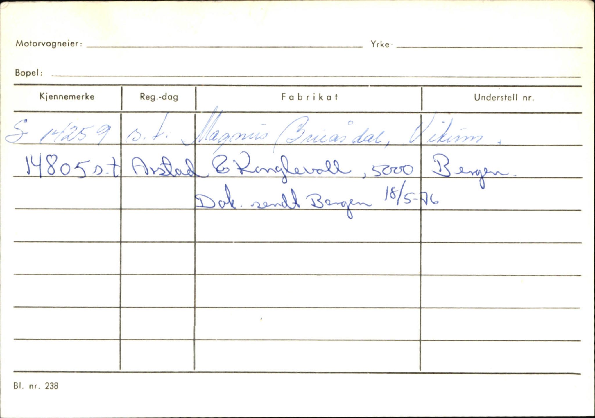 Statens vegvesen, Sogn og Fjordane vegkontor, SAB/A-5301/4/F/L0132: Eigarregister Askvoll A-Å. Balestrand A-Å, 1945-1975, s. 2470