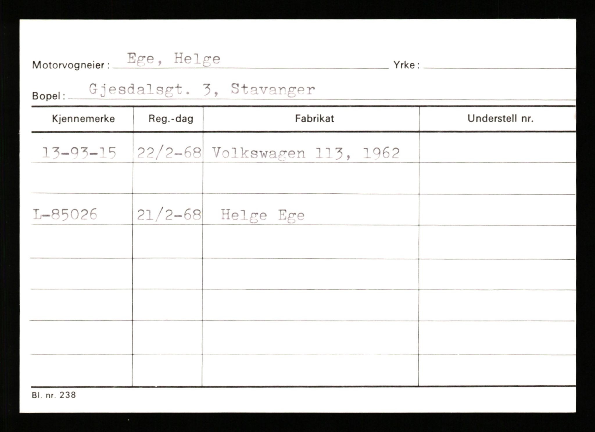 Stavanger trafikkstasjon, AV/SAST-A-101942/0/G/L0010: Registreringsnummer: 130000 - 239953, 1930-1971, s. 295