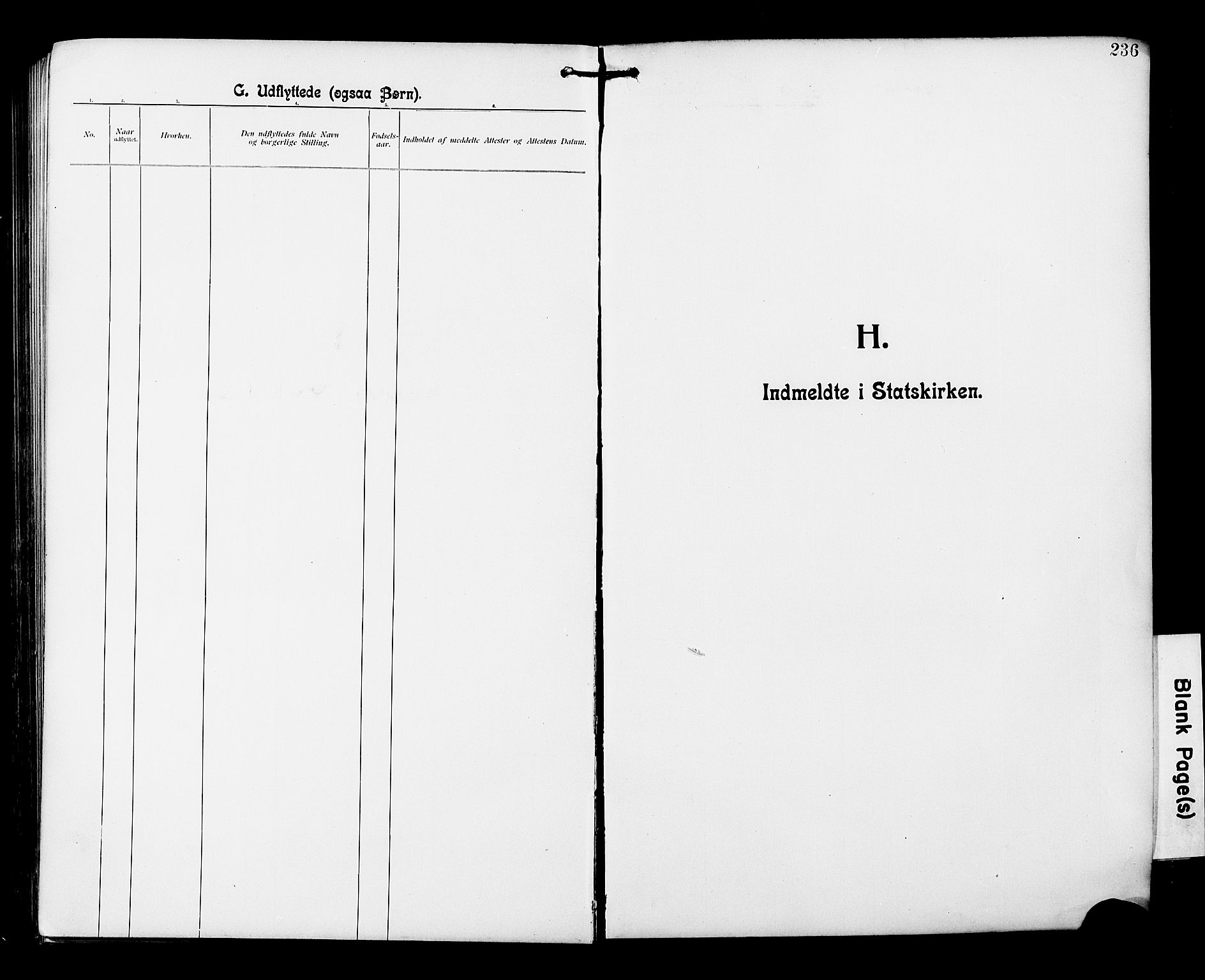Ministerialprotokoller, klokkerbøker og fødselsregistre - Nordland, AV/SAT-A-1459/850/L0709: Ministerialbok nr. 850A01, 1899-1909, s. 236