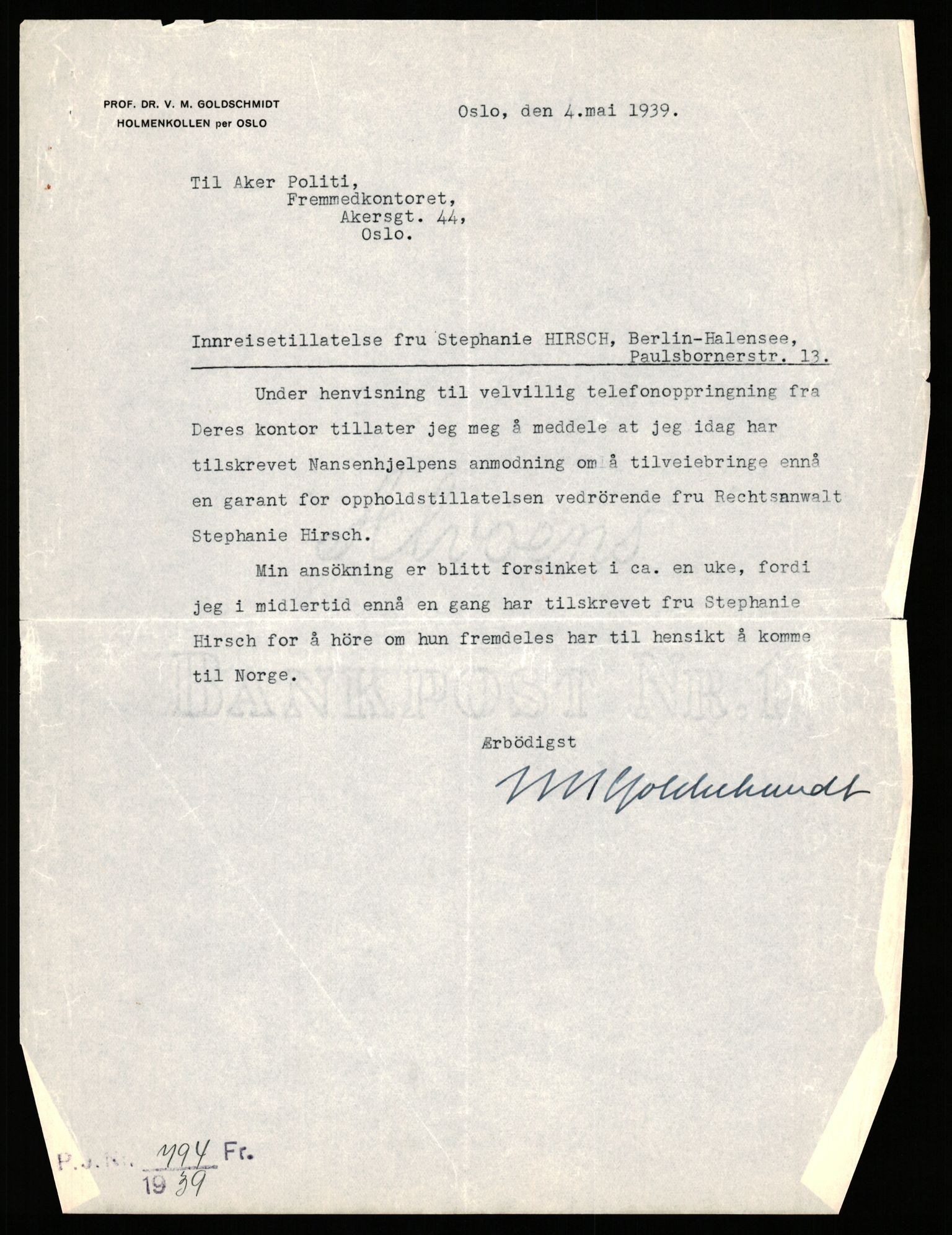 Sentralpasskontoret/Statens utlendingskontor, RA/S-1561/D/Da/Daa/L0344: Journalsaker, nr. 3290 - 3380, 1940, s. 37