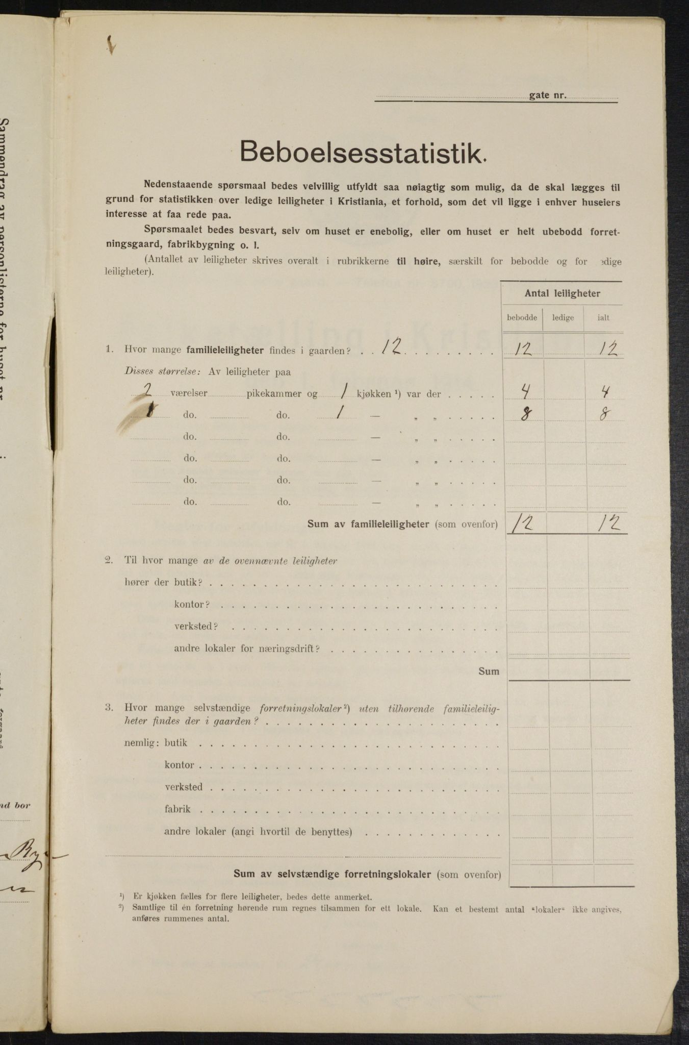 OBA, Kommunal folketelling 1.2.1914 for Kristiania, 1914, s. 130447