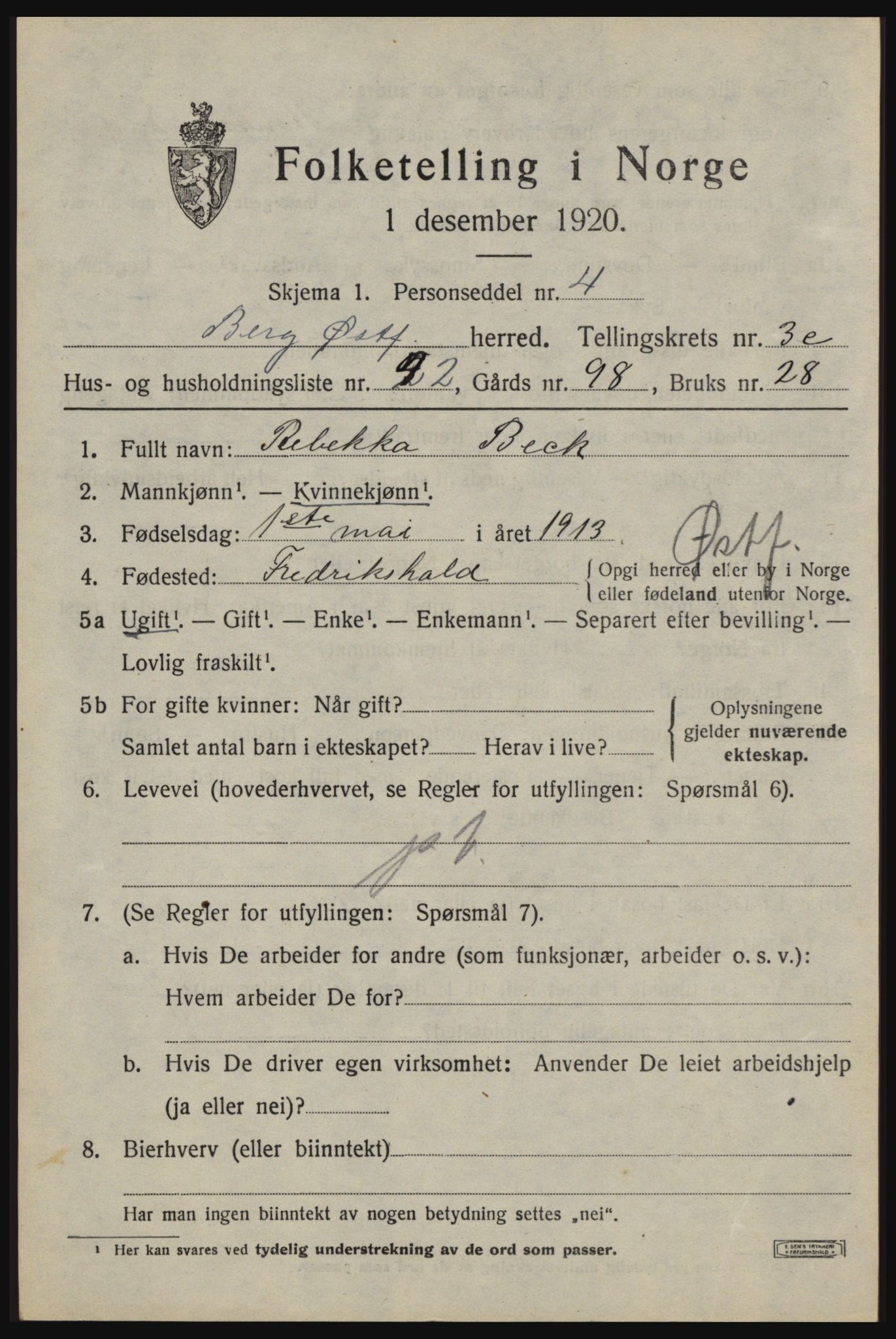 SAO, Folketelling 1920 for 0116 Berg herred, 1920, s. 7341