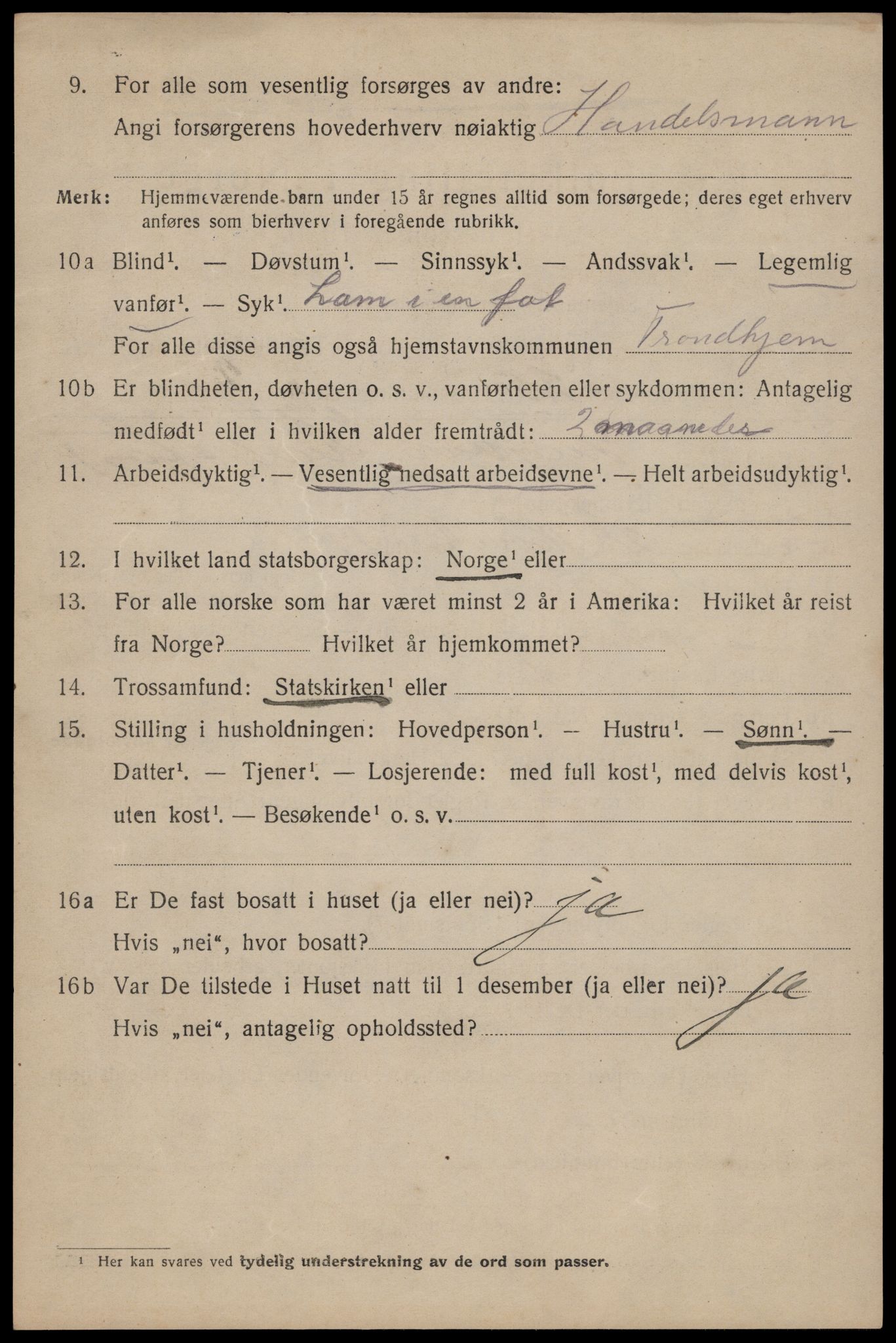 SAT, Folketelling 1920 for 1601 Trondheim kjøpstad, 1920, s. 111383