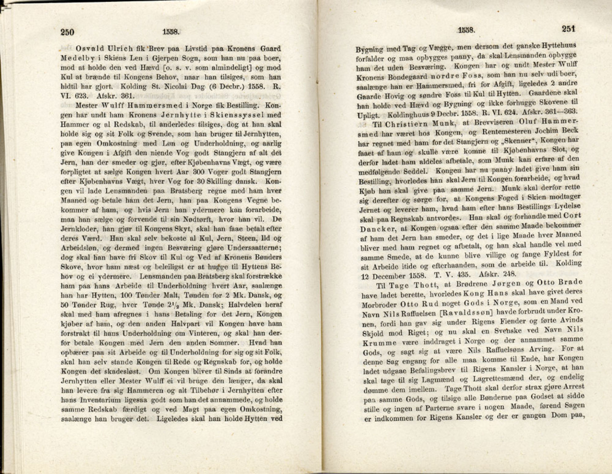 Publikasjoner utgitt av Det Norske Historiske Kildeskriftfond, PUBL/-/-/-: Norske Rigs-Registranter, bind 1, 1523-1571, s. 250-251