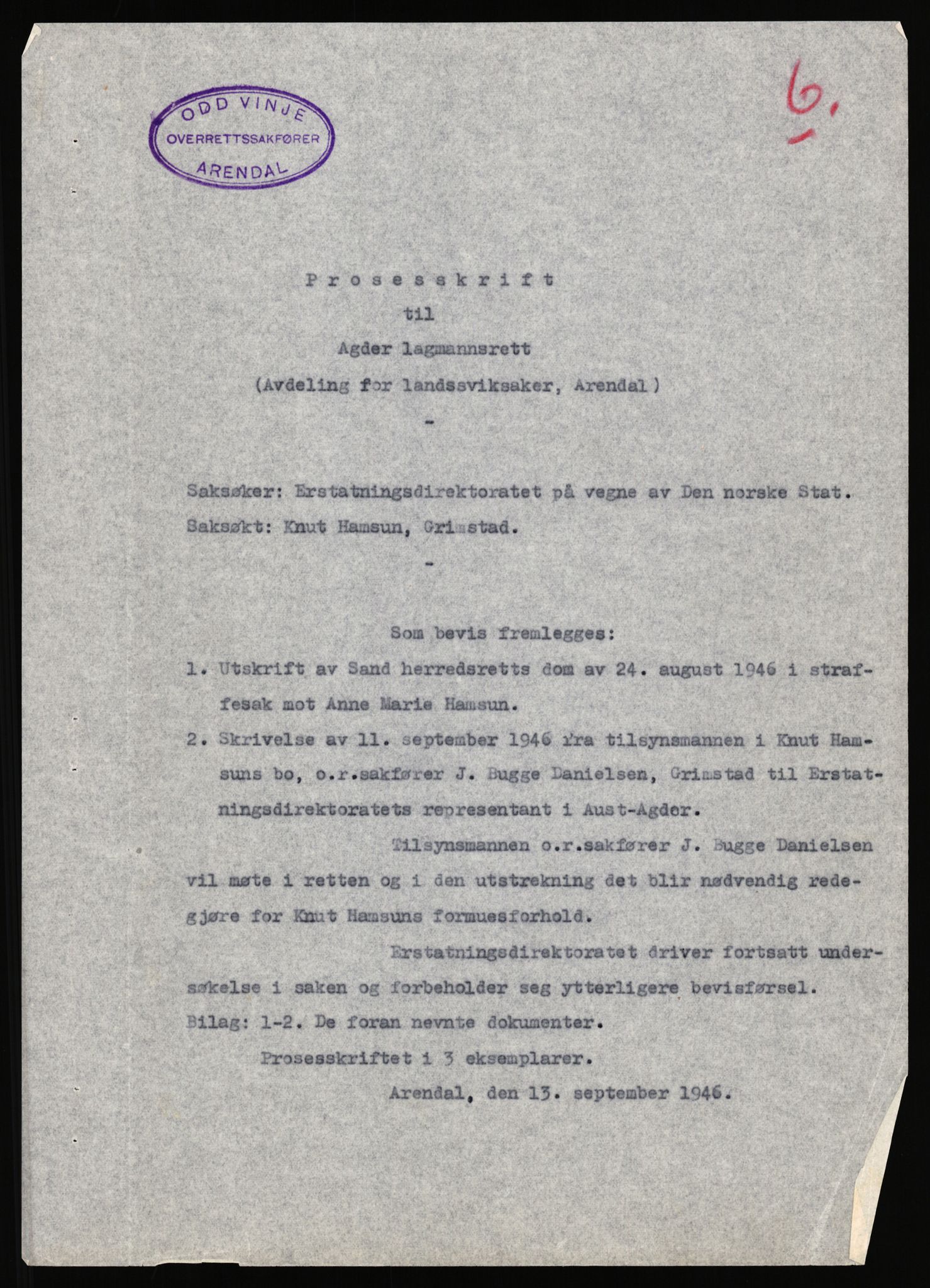 Landssvikarkivet, Arendal politikammer, AV/RA-S-3138-25/D/Dc, 1945-1951, s. 692
