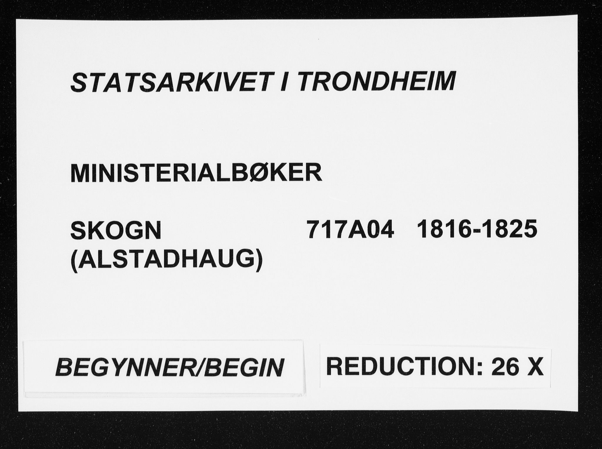Ministerialprotokoller, klokkerbøker og fødselsregistre - Nord-Trøndelag, SAT/A-1458/717/L0148: Ministerialbok nr. 717A04 /1, 1816-1825