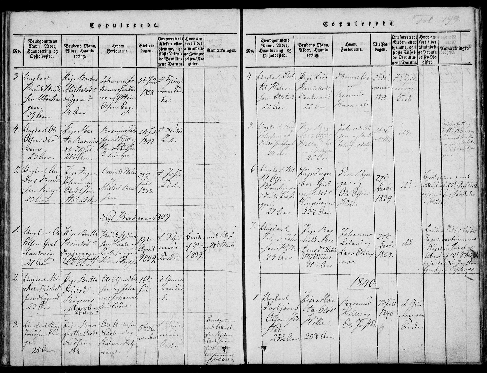 Nedstrand sokneprestkontor, AV/SAST-A-101841/01/IV: Ministerialbok nr. A 7, 1816-1870, s. 199