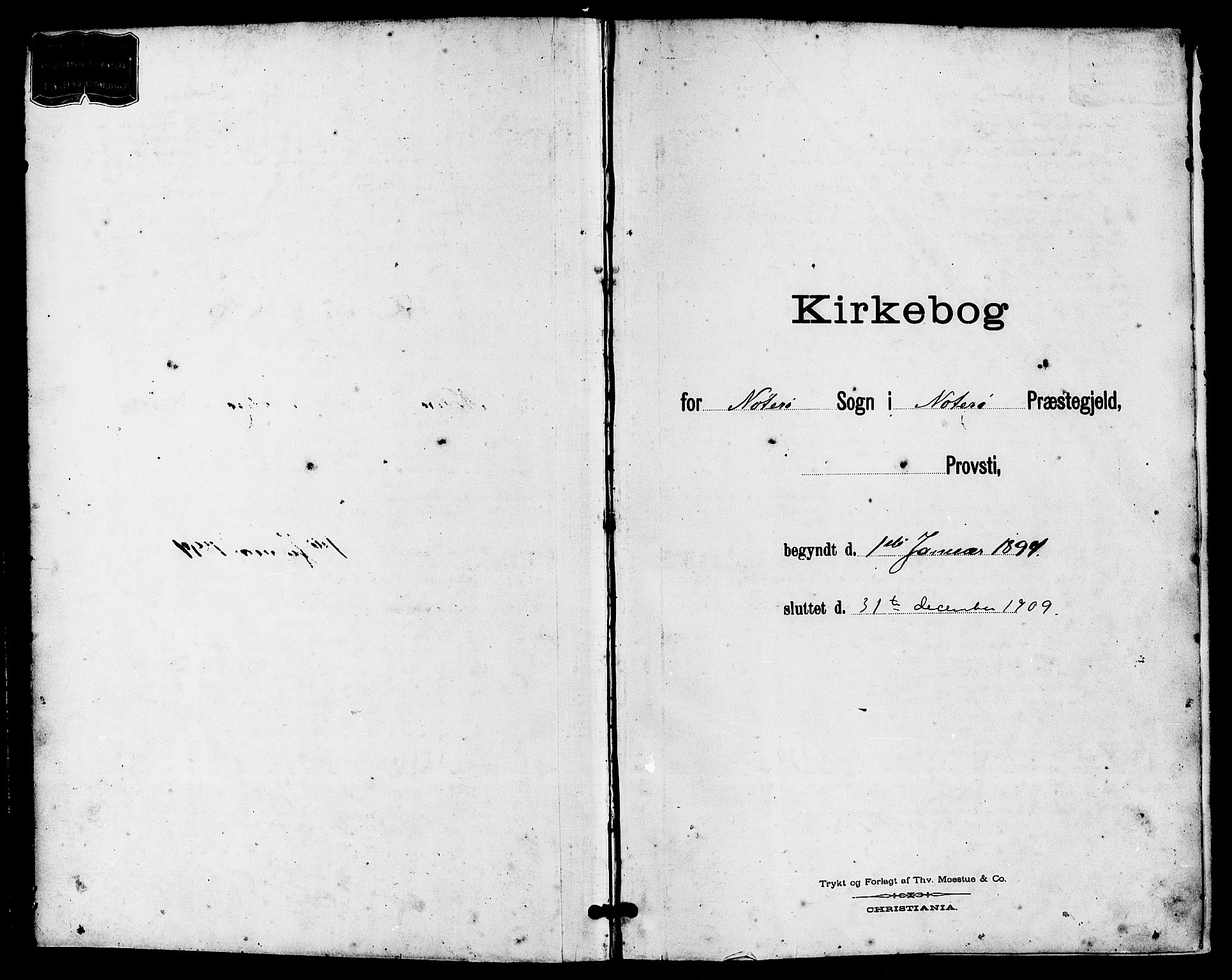 Nøtterøy kirkebøker, SAKO/A-354/G/Ga/L0004: Klokkerbok nr. I 4, 1894-1909