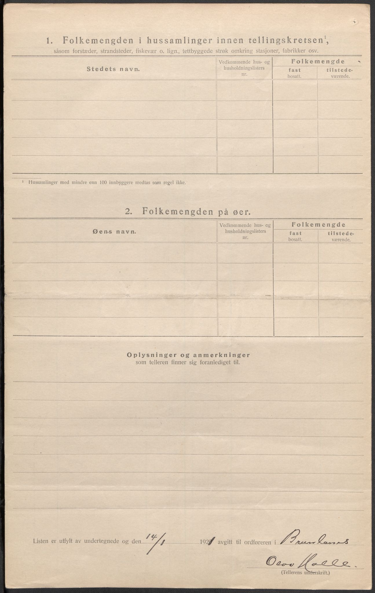 SAKO, Folketelling 1920 for 0726 Brunlanes herred, 1920, s. 42