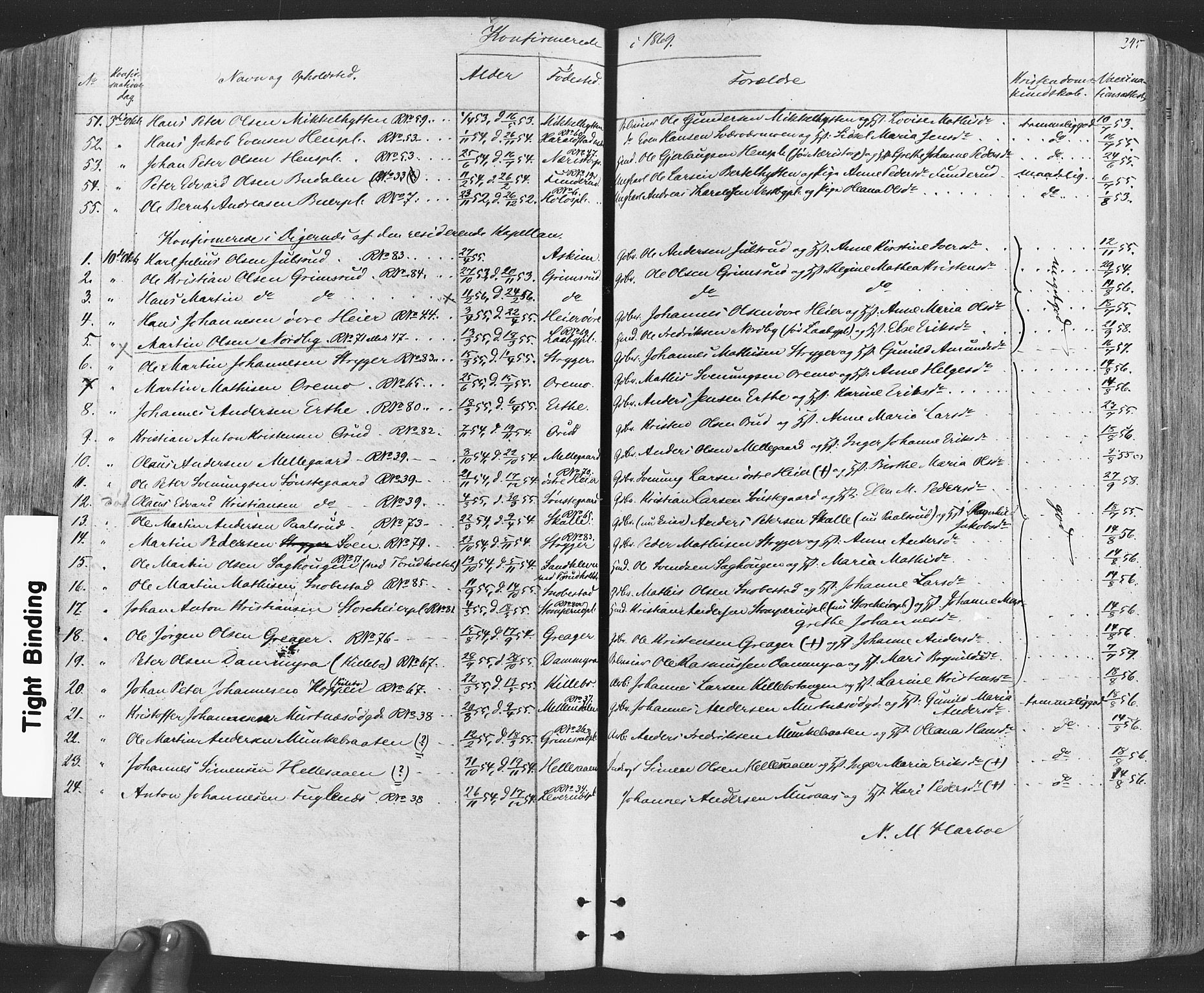 Rakkestad prestekontor Kirkebøker, AV/SAO-A-2008/F/Fa/L0011: Ministerialbok nr. I 11, 1862-1877, s. 245