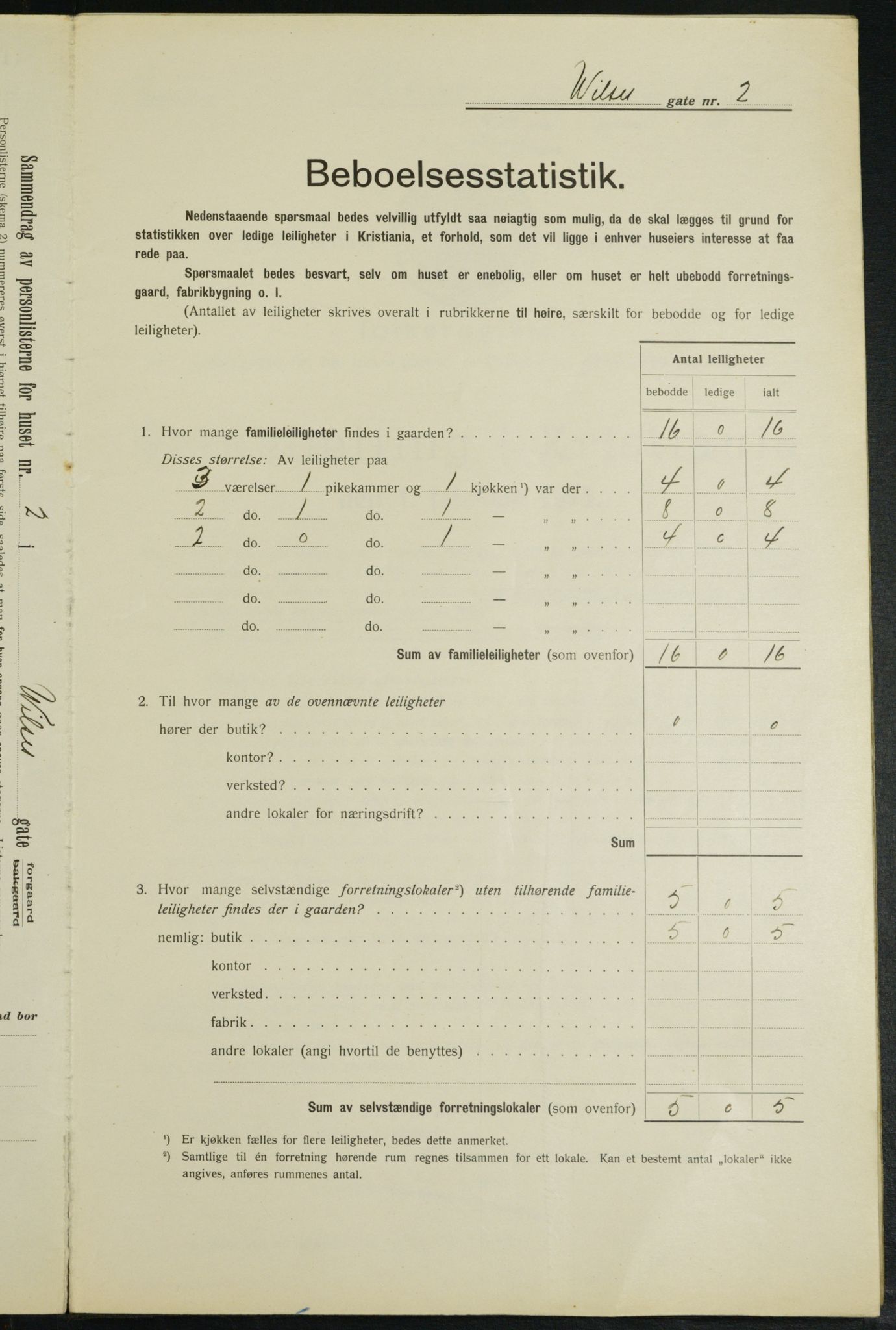 OBA, Kommunal folketelling 1.2.1913 for Kristiania, 1913, s. 128159