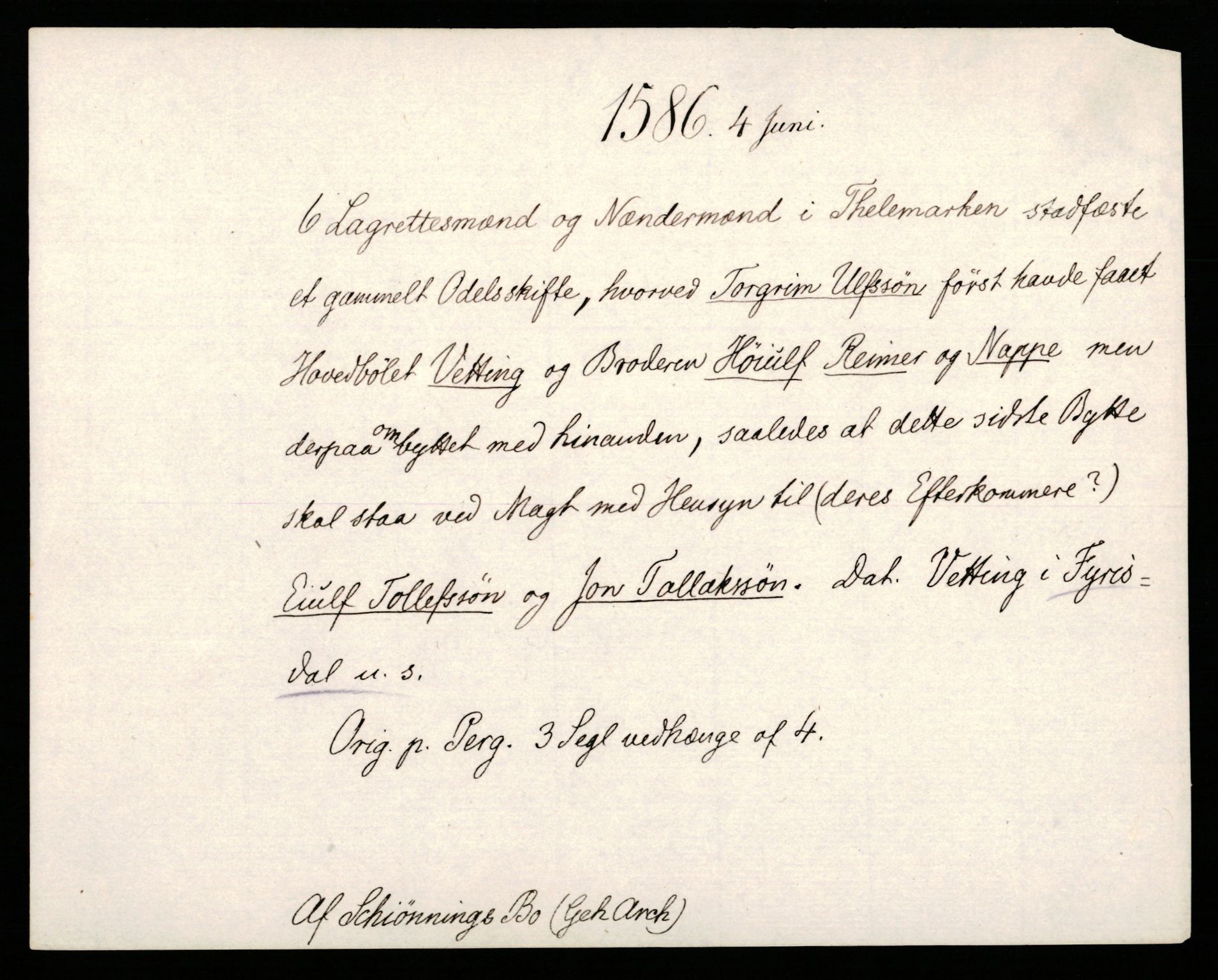 Riksarkivets diplomsamling, AV/RA-EA-5965/F35/F35b/L0003: Riksarkivets diplomer, seddelregister, 1583-1592, s. 133