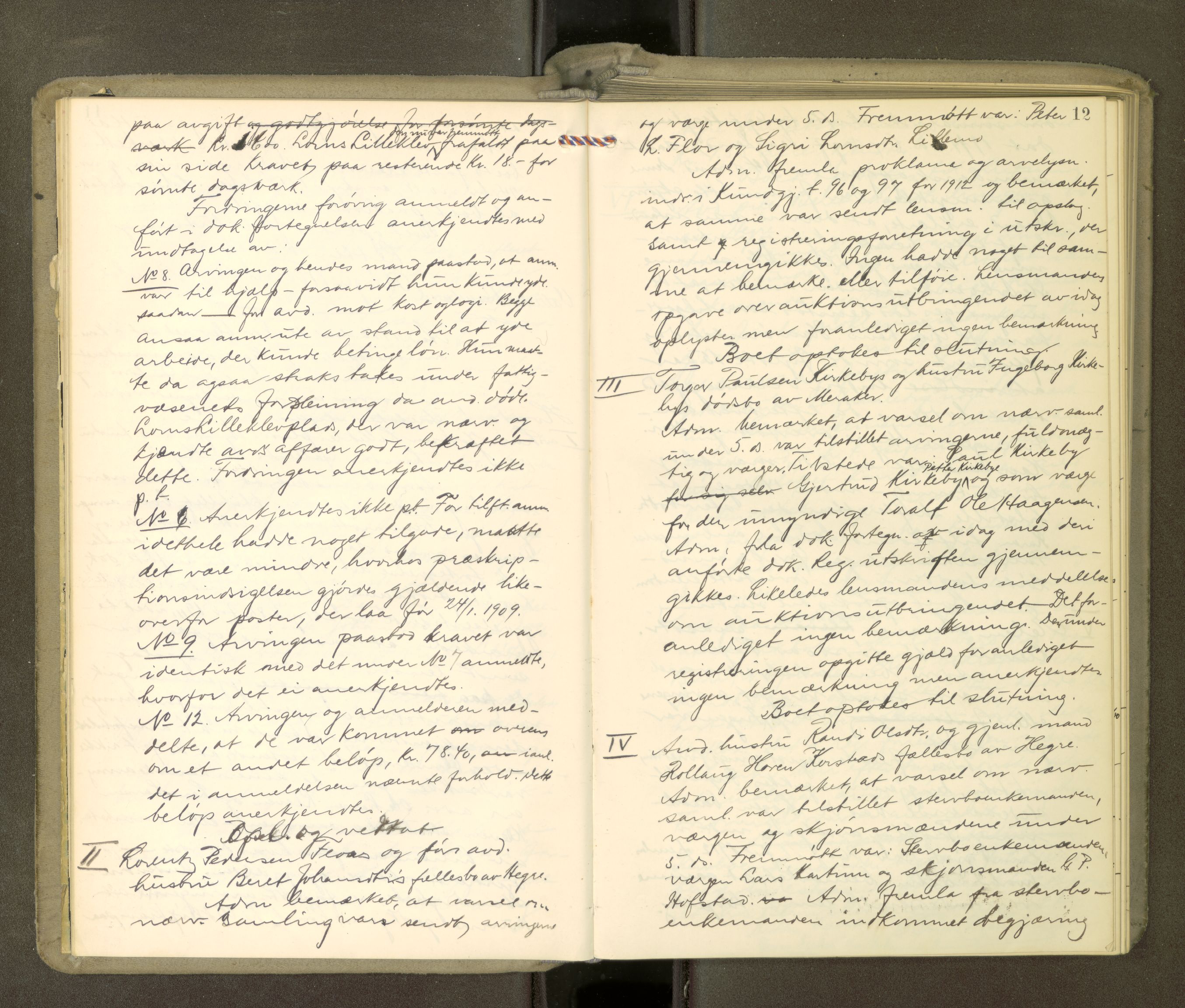 Stjør- og Verdal sorenskriveri, AV/SAT-A-4167/1/3/3B/L0012: Skifteforhandlingsprotokoll, 1912-1919, s. 12