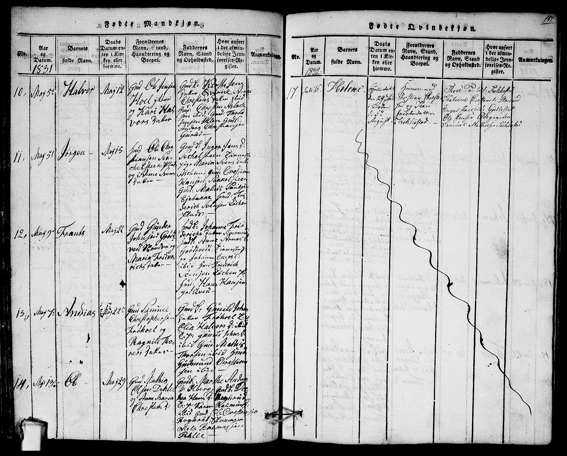 Askim prestekontor Kirkebøker, AV/SAO-A-10900/G/Ga/L0001: Klokkerbok nr. 1, 1817-1846, s. 150-151