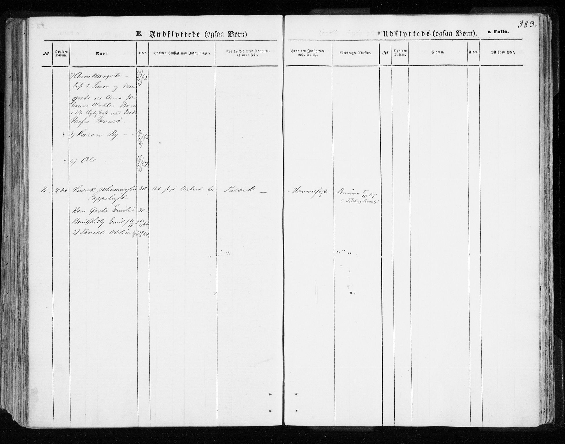 Hammerfest sokneprestkontor, SATØ/S-1347/H/Ha/L0005.kirke: Ministerialbok nr. 5, 1857-1869, s. 383