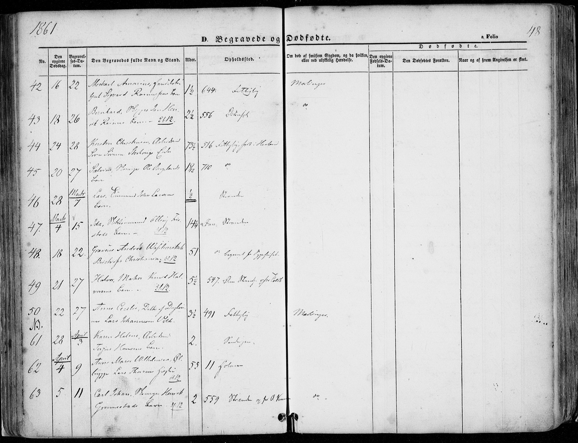 Domkirken sokneprestkontor, AV/SAST-A-101812/001/30/30BA/L0020: Ministerialbok nr. A 19, 1858-1877, s. 48