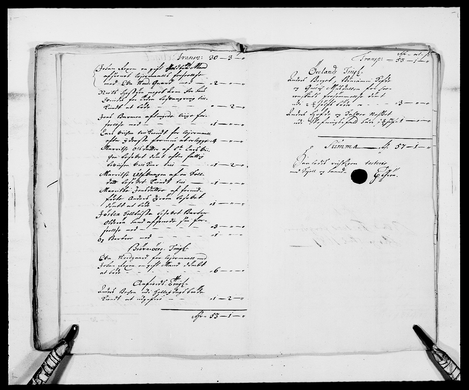 Rentekammeret inntil 1814, Reviderte regnskaper, Fogderegnskap, AV/RA-EA-4092/R57/L3845: Fogderegnskap Fosen, 1687, s. 133