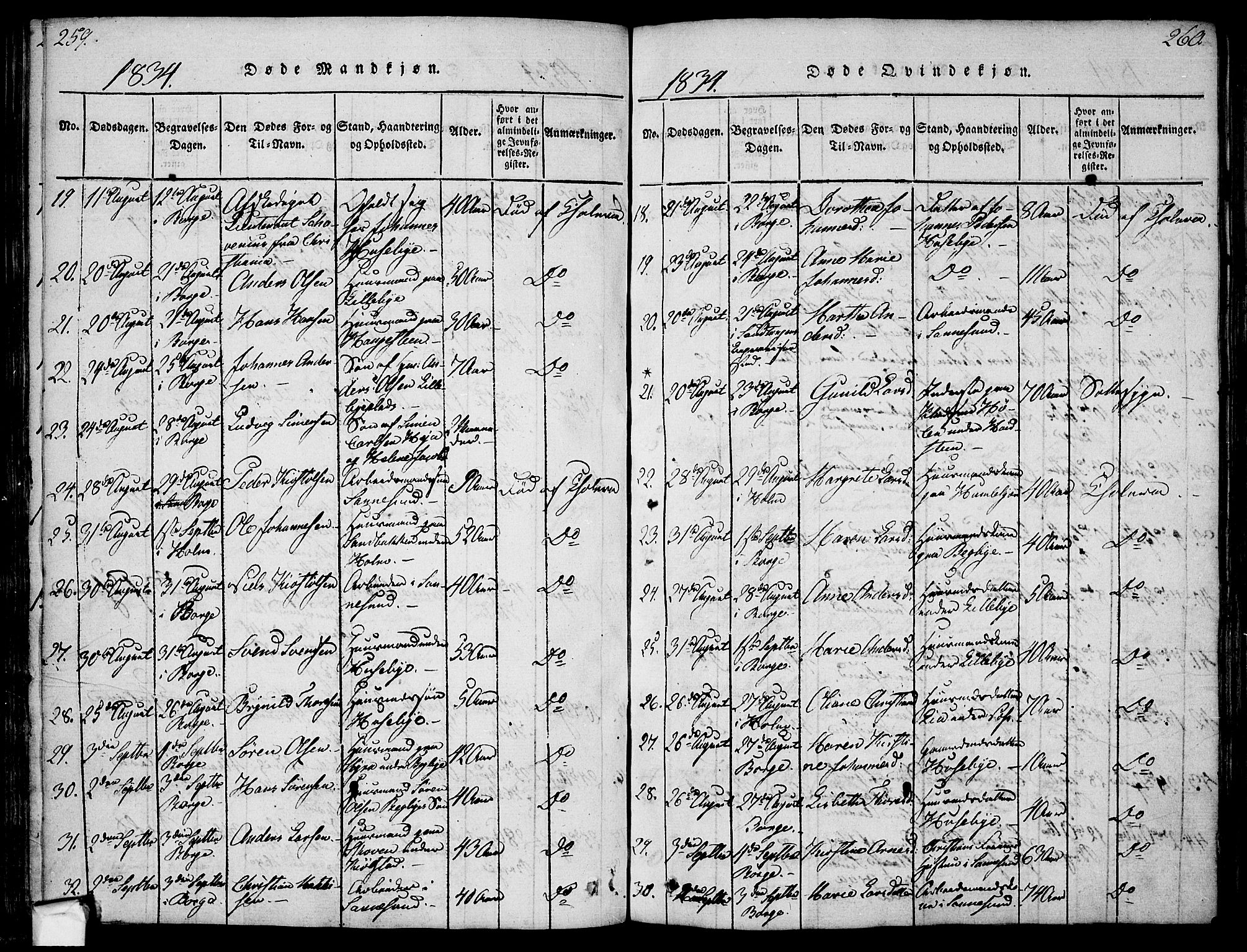 Borge prestekontor Kirkebøker, AV/SAO-A-10903/F/Fa/L0003: Ministerialbok nr. I 3, 1815-1836, s. 259-260
