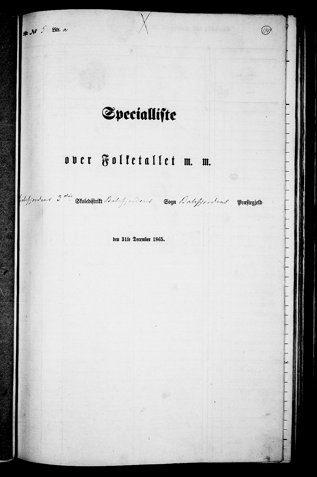 RA, Folketelling 1865 for 1933P Balsfjord prestegjeld, 1865, s. 53
