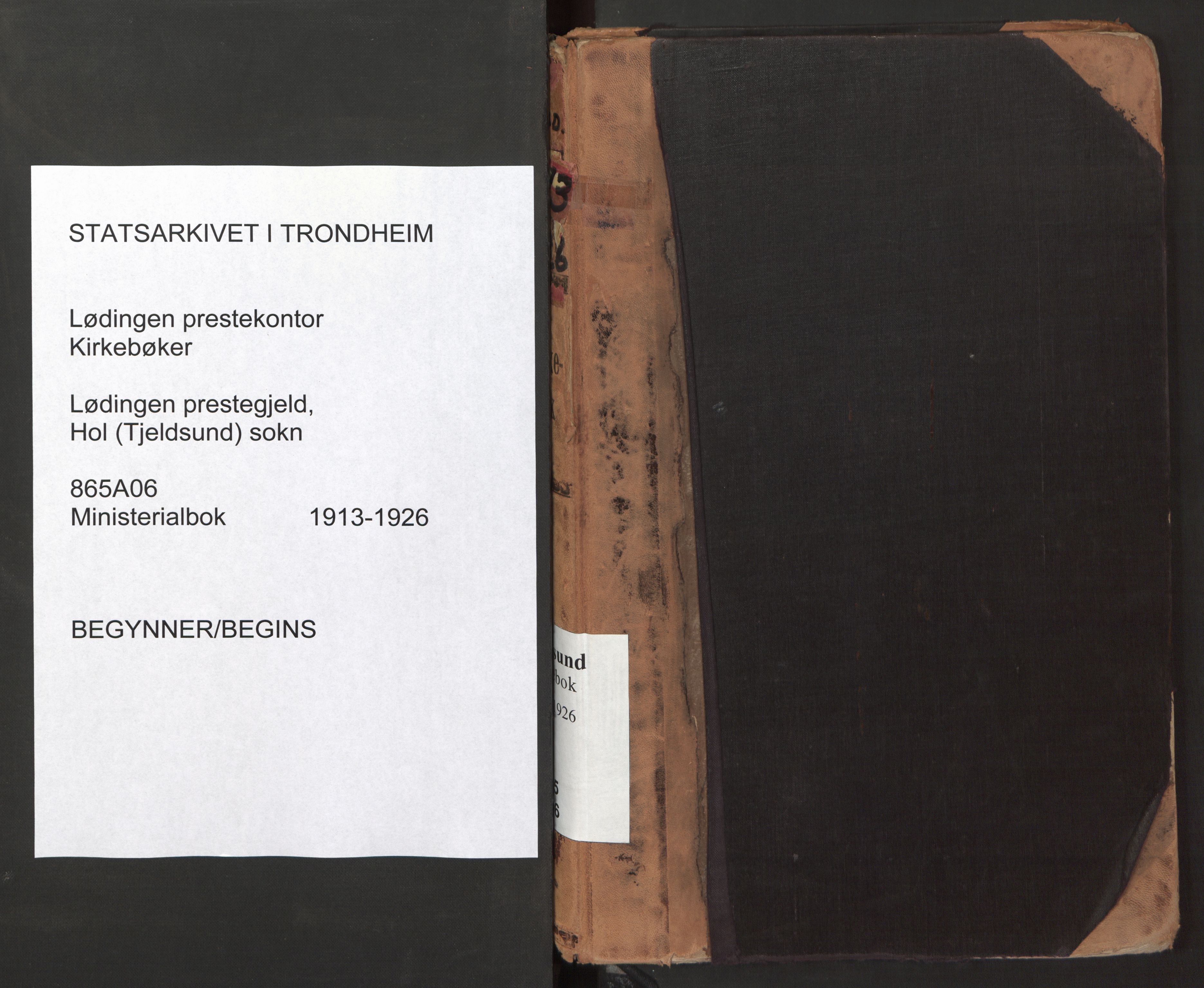 Ministerialprotokoller, klokkerbøker og fødselsregistre - Nordland, SAT/A-1459/865/L0928: Ministerialbok nr. 865A06, 1913-1926