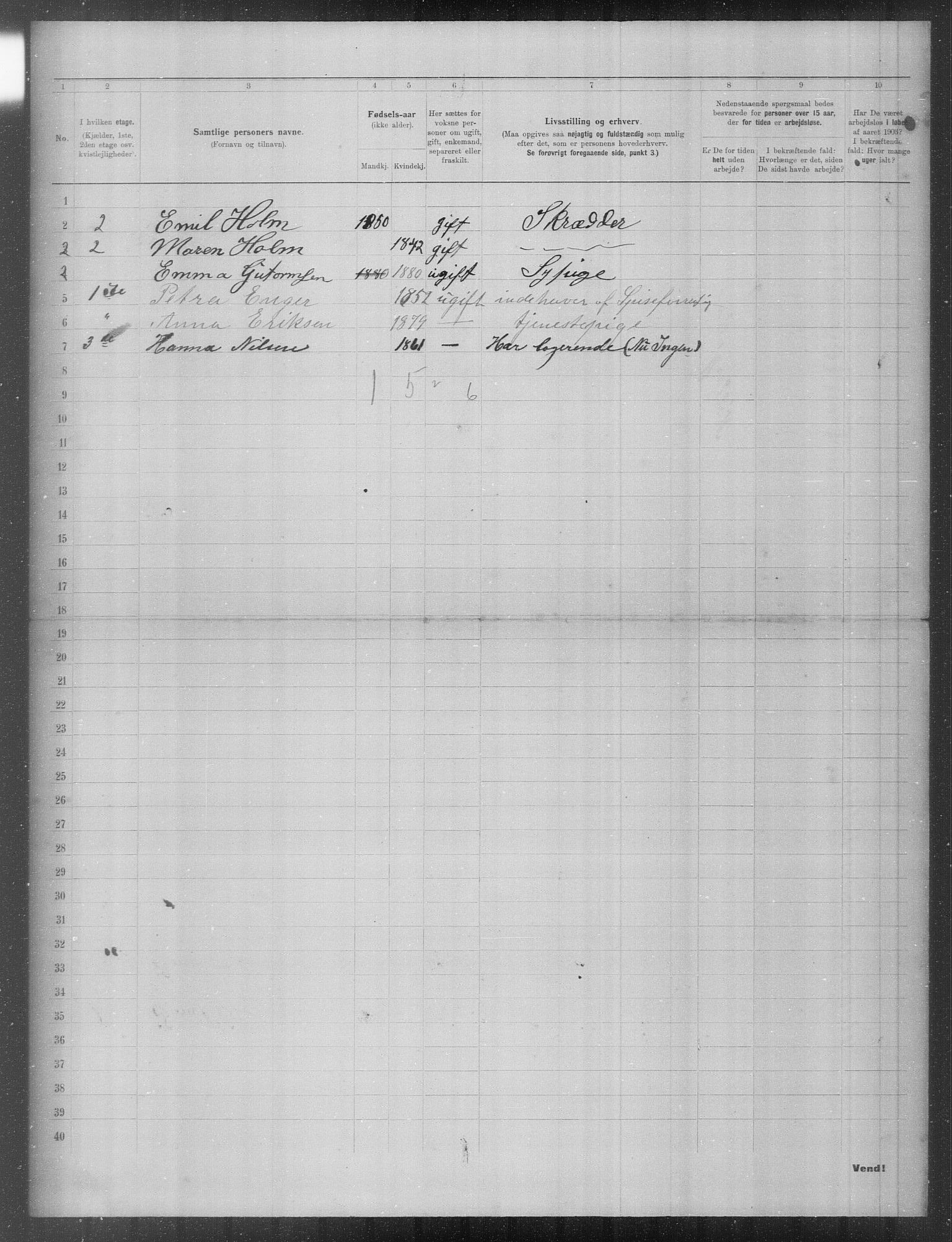 OBA, Kommunal folketelling 31.12.1903 for Kristiania kjøpstad, 1903, s. 13273