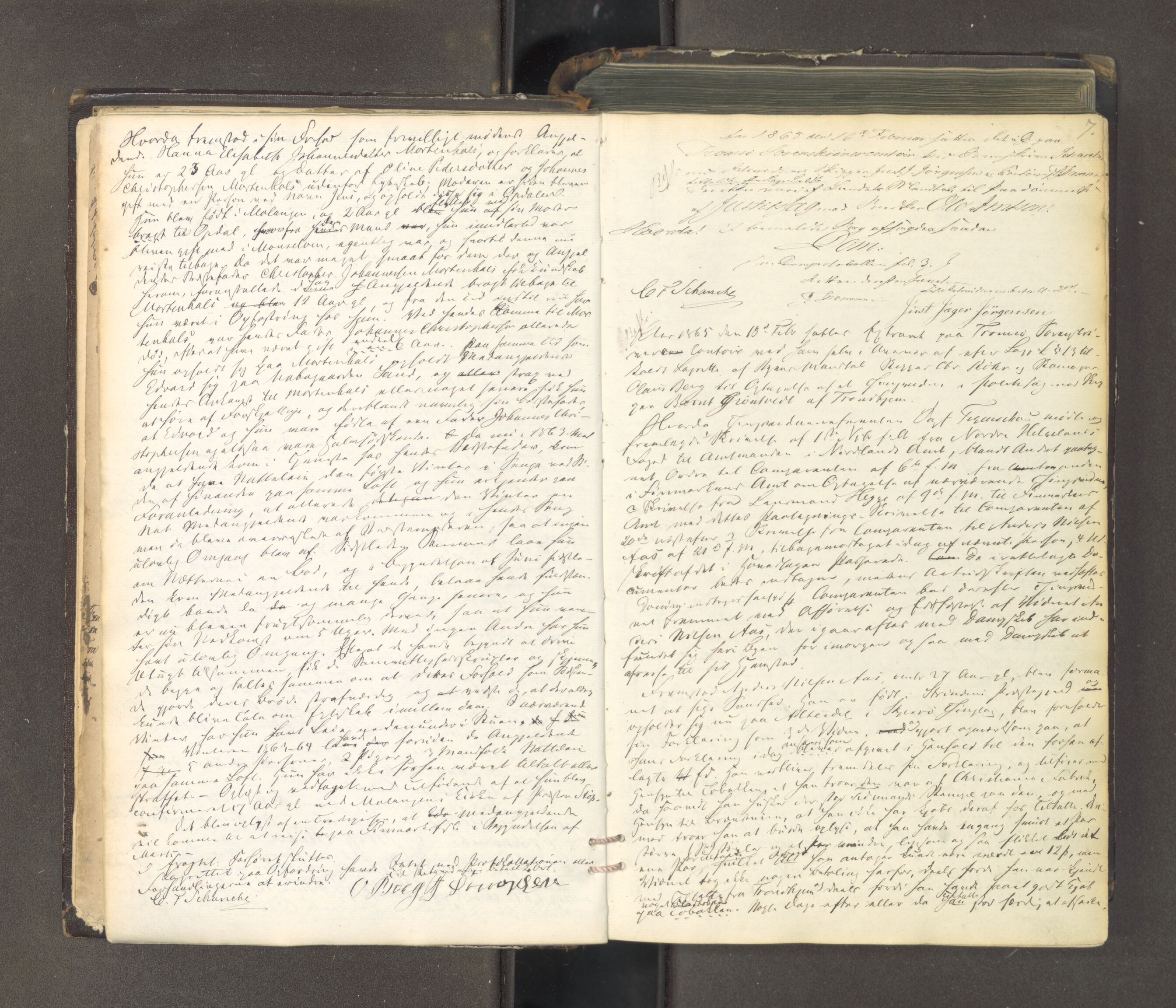 Tromsø sorenskriveri 1855-, AV/SATØ-S-0050/F/Fe/L0127: Ekstrarettsprotokoll med register, 1864-1870, s. 6b-7a