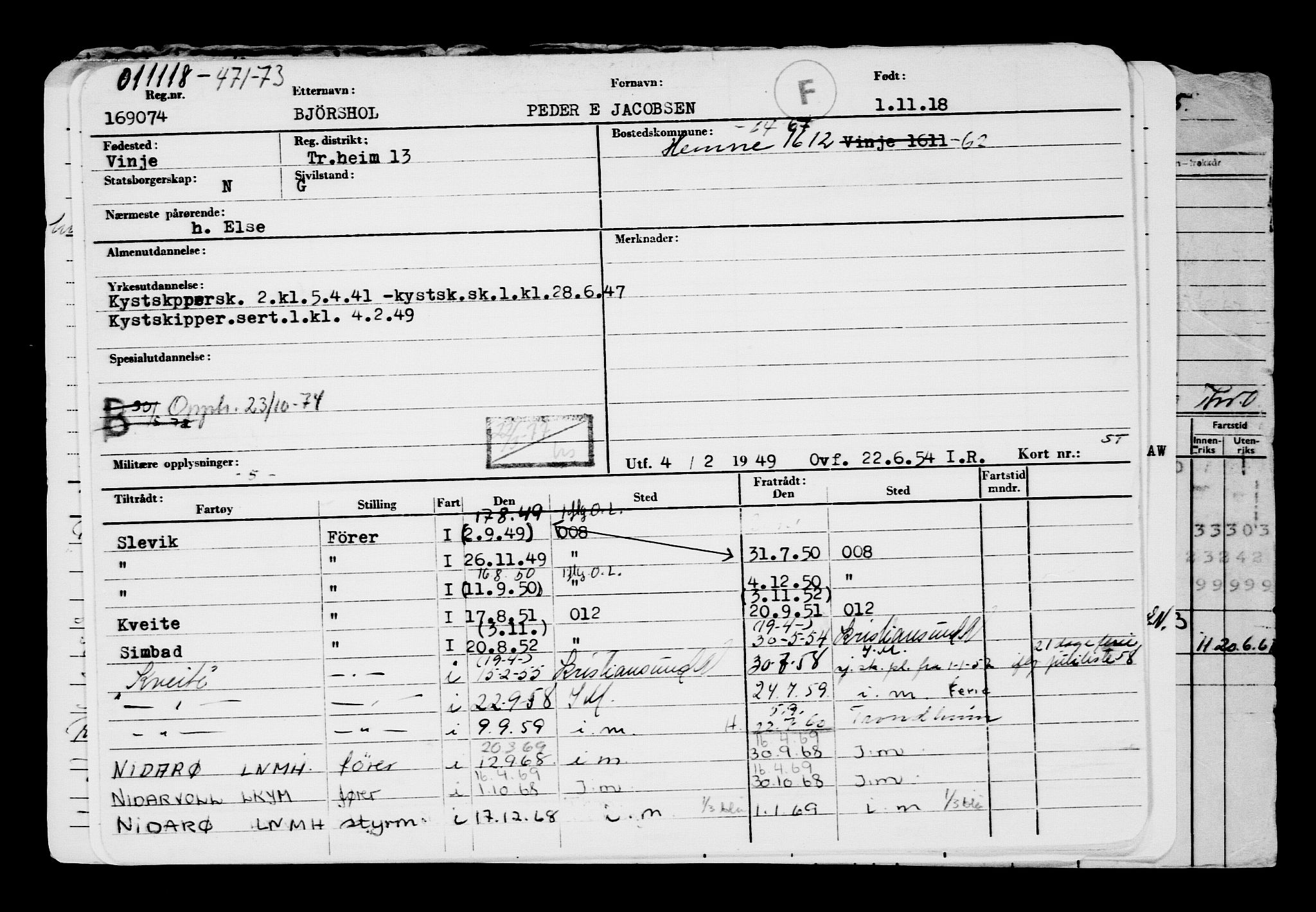 Direktoratet for sjømenn, AV/RA-S-3545/G/Gb/L0163: Hovedkort, 1918, s. 646