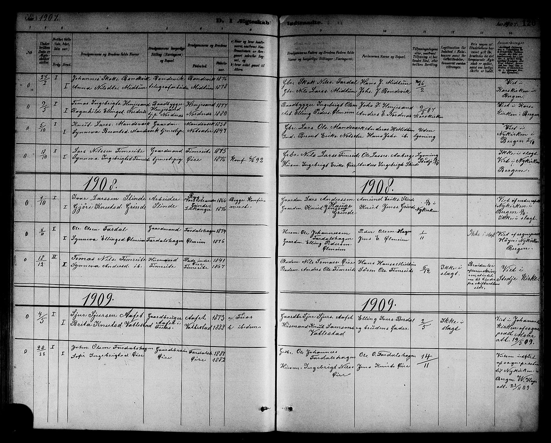 Sogndal sokneprestembete, AV/SAB-A-81301/H/Hab/Habc/L0002: Klokkerbok nr. C 2, 1884-1910, s. 126