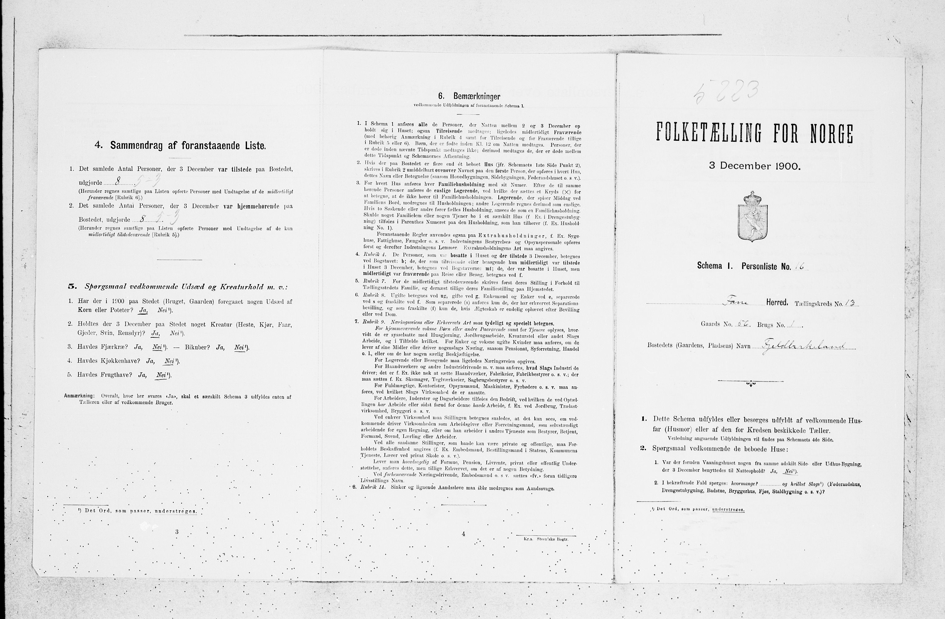 SAB, Folketelling 1900 for 1249 Fana herred, 1900, s. 1646