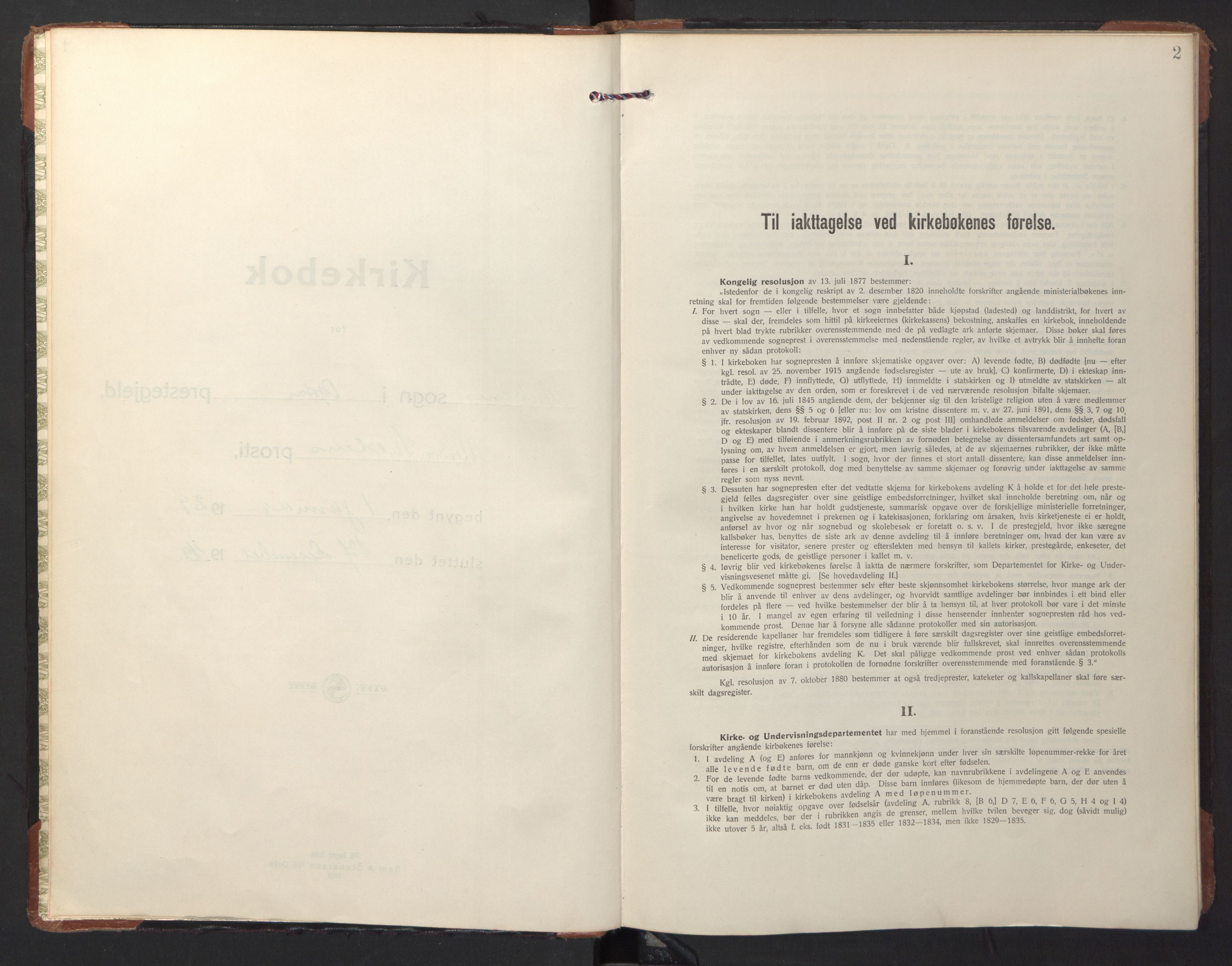 Ministerialprotokoller, klokkerbøker og fødselsregistre - Nordland, SAT/A-1459/866/L0948: Ministerialbok nr. 866A11, 1929-1949, s. 2