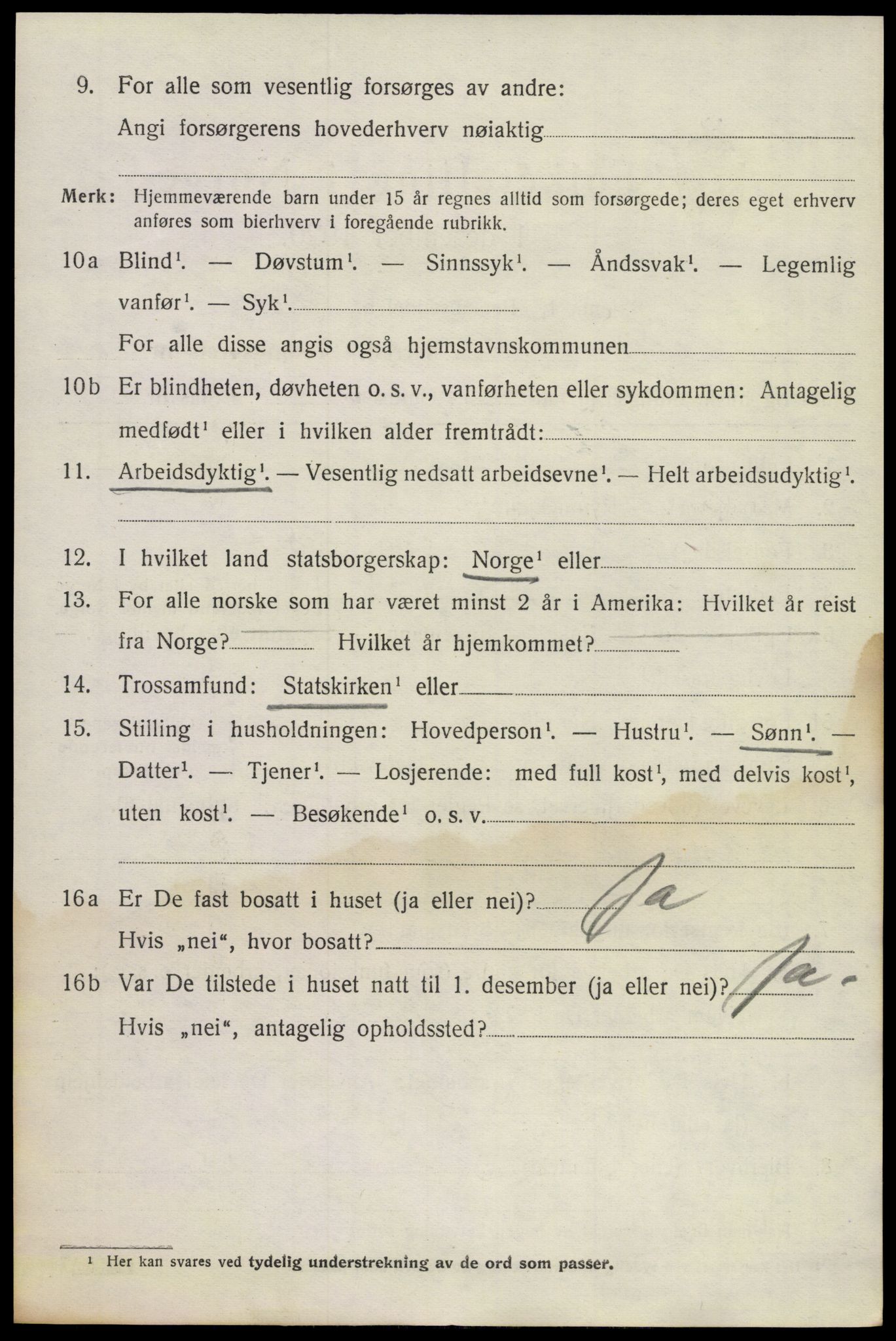 SAKO, Folketelling 1920 for 0818 Solum herred, 1920, s. 2273