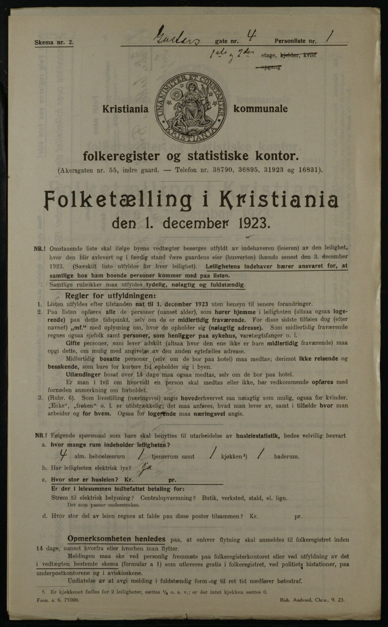 OBA, Kommunal folketelling 1.12.1923 for Kristiania, 1923, s. 36315