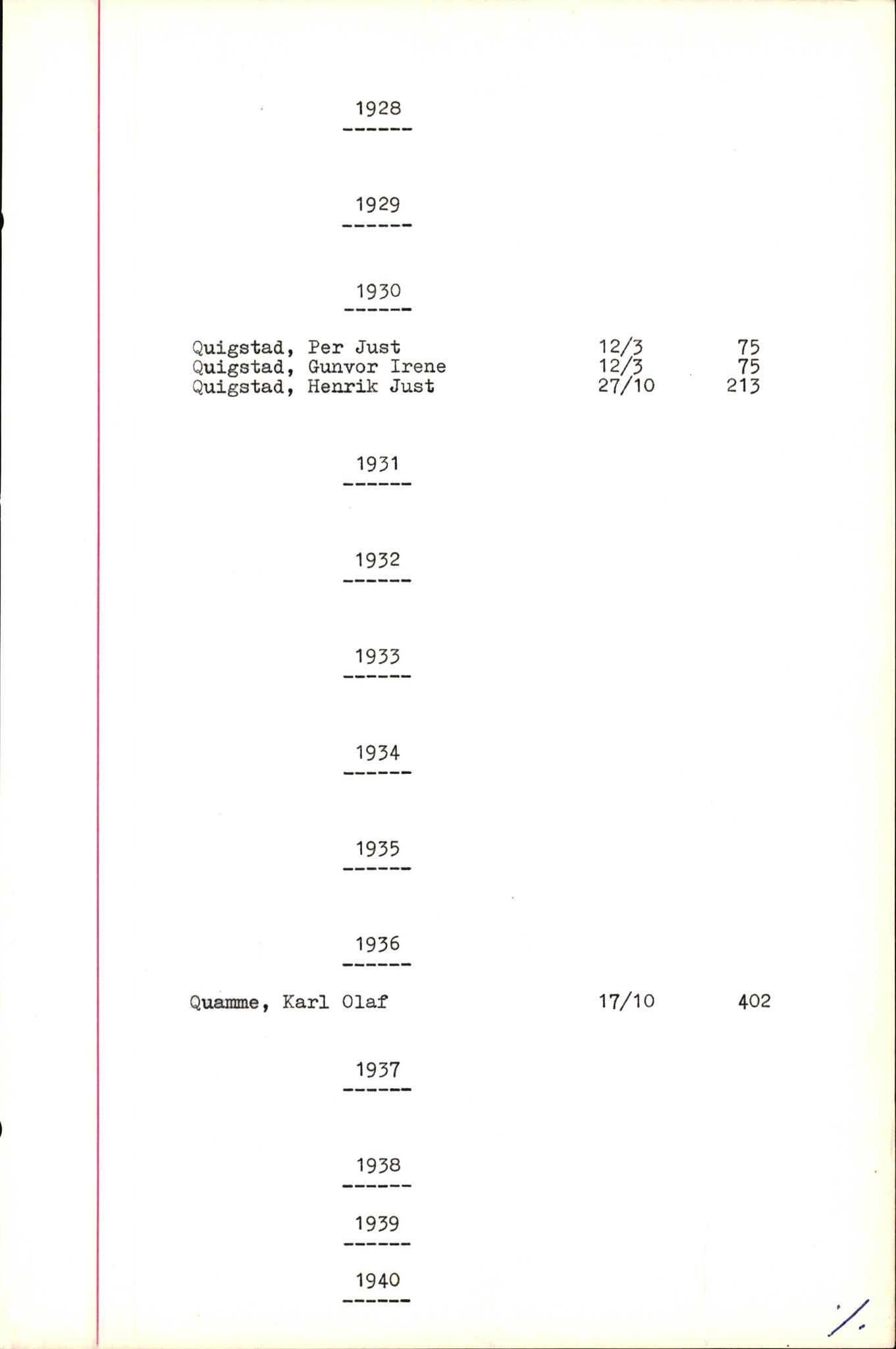 Byfogd og Byskriver i Bergen, SAB/A-3401/06/06Nb/L0005: Register til dødsfalljournaler, 1928-1941, s. 126