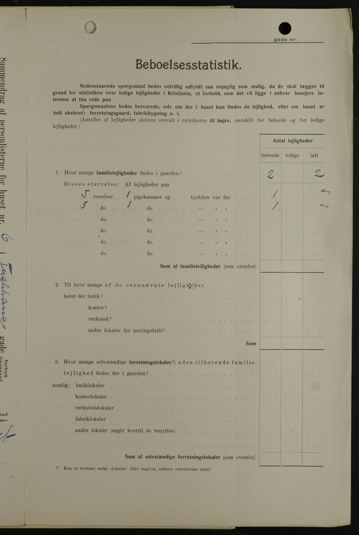 OBA, Kommunal folketelling 1.2.1908 for Kristiania kjøpstad, 1908, s. 25598