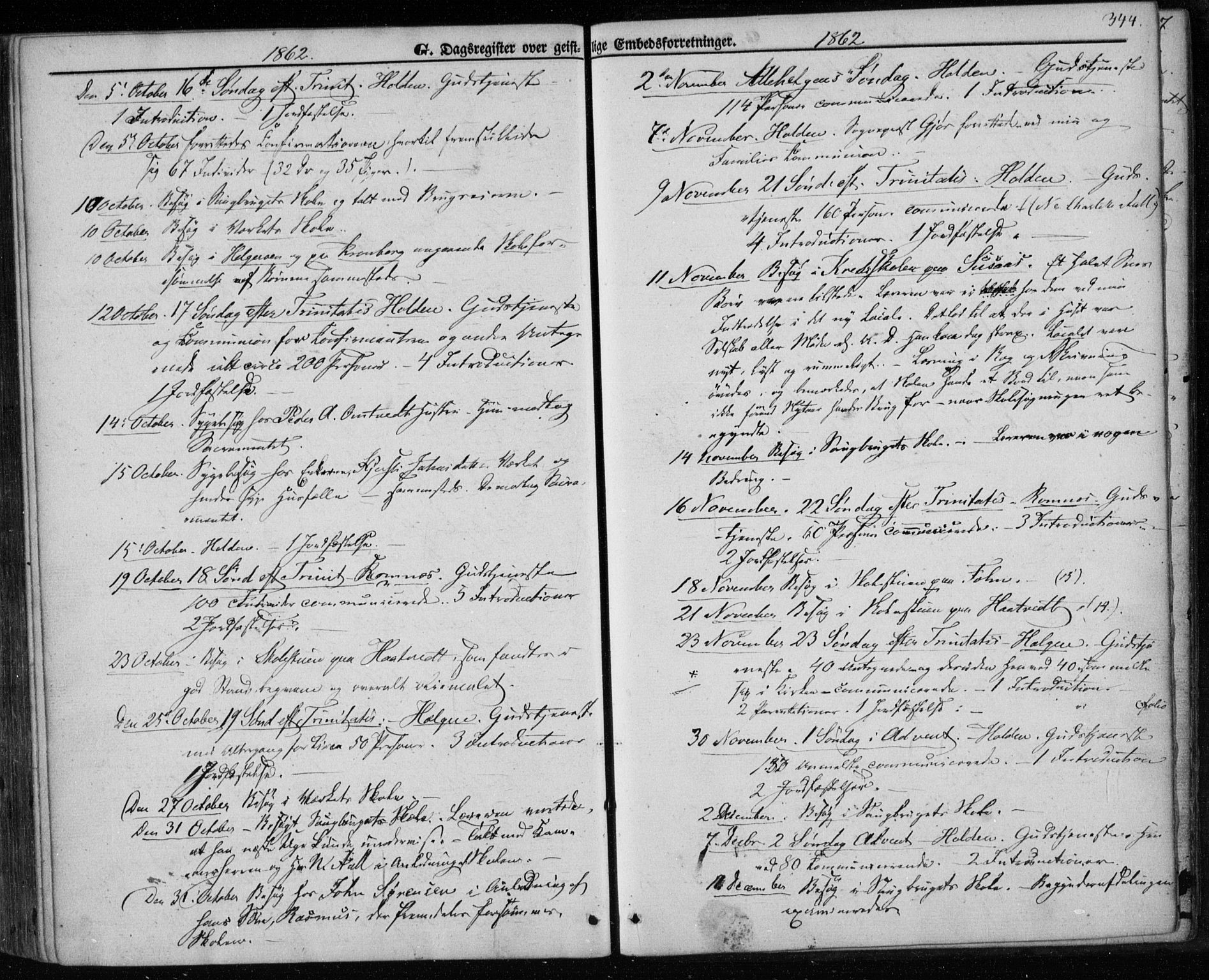 Holla kirkebøker, AV/SAKO-A-272/F/Fa/L0006: Ministerialbok nr. 6, 1861-1869, s. 344