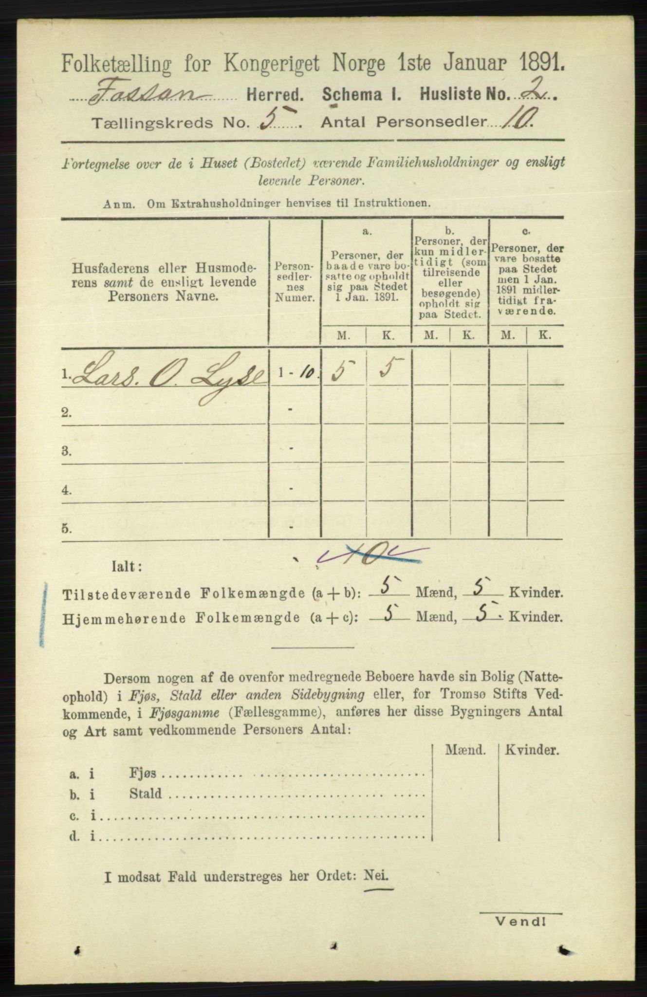 RA, Folketelling 1891 for 1129 Forsand herred, 1891, s. 734