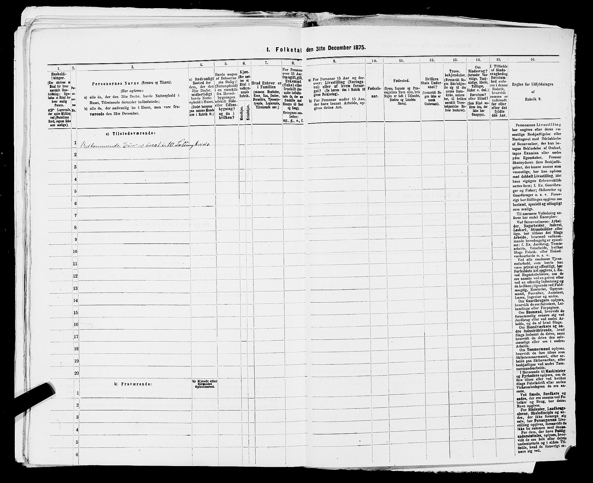 SAST, Folketelling 1875 for 1123L Høyland prestegjeld, Høyland sokn, 1875, s. 1221