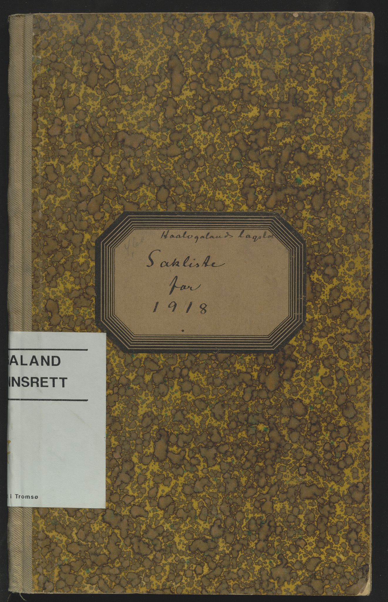 Hålogaland lagmannsrett, AV/SATØ-S-0066/F/Fa/Fab/L0047: Saksjournal, 1918